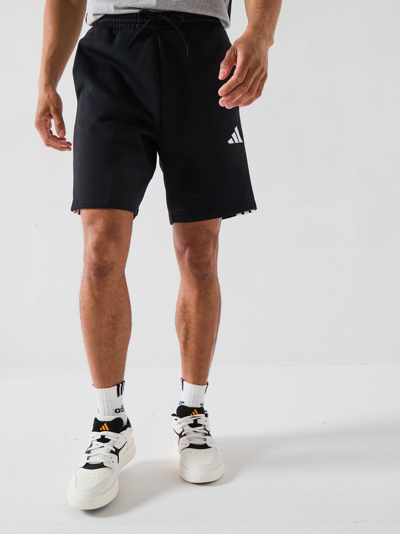 adidas-sportswear-mens-essentials-3-stripes-fleece-shorts-black