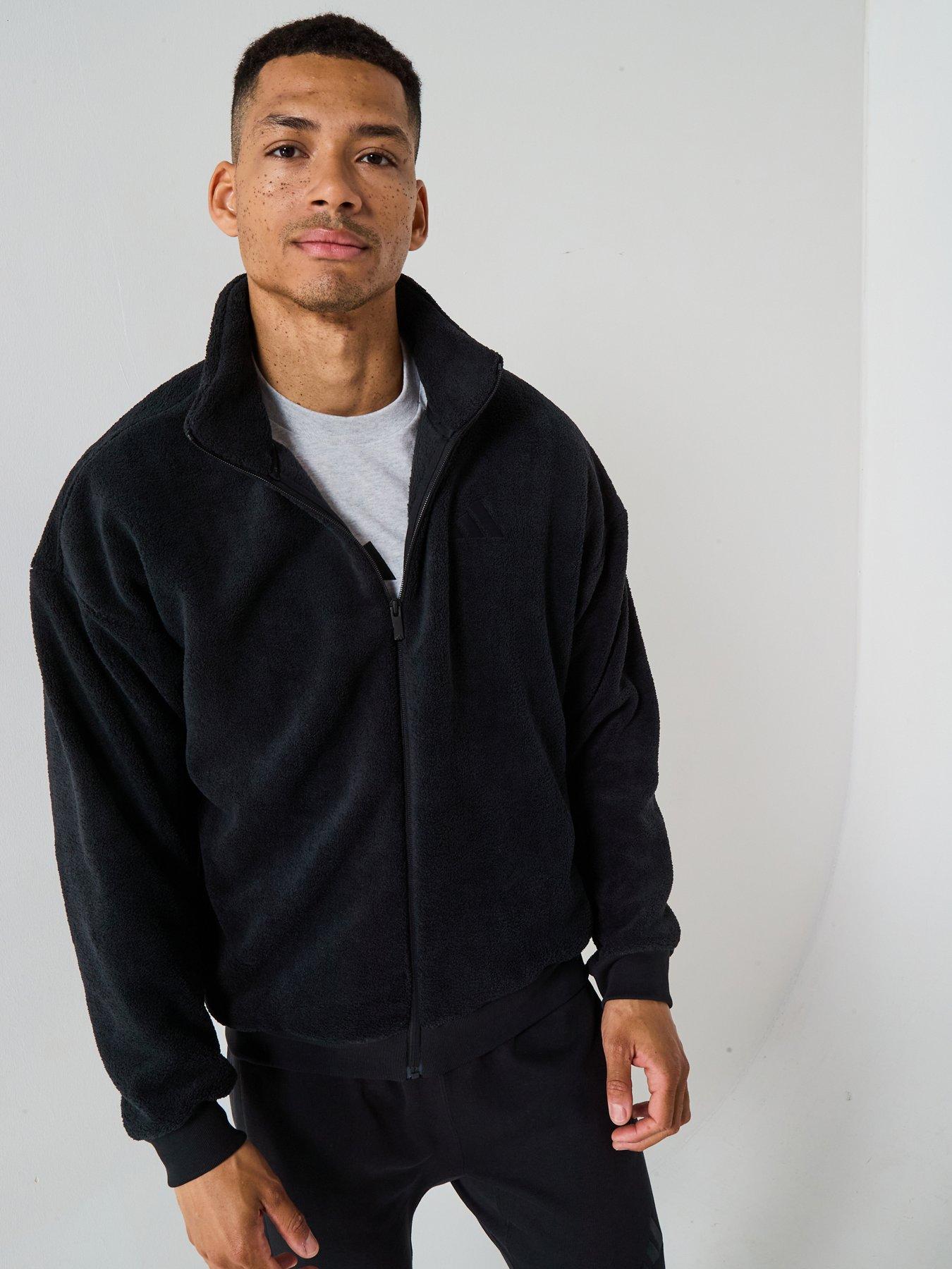 adidas Sportswear Men's Future Icons Small Logo Fleece Tracksuit Top - Black