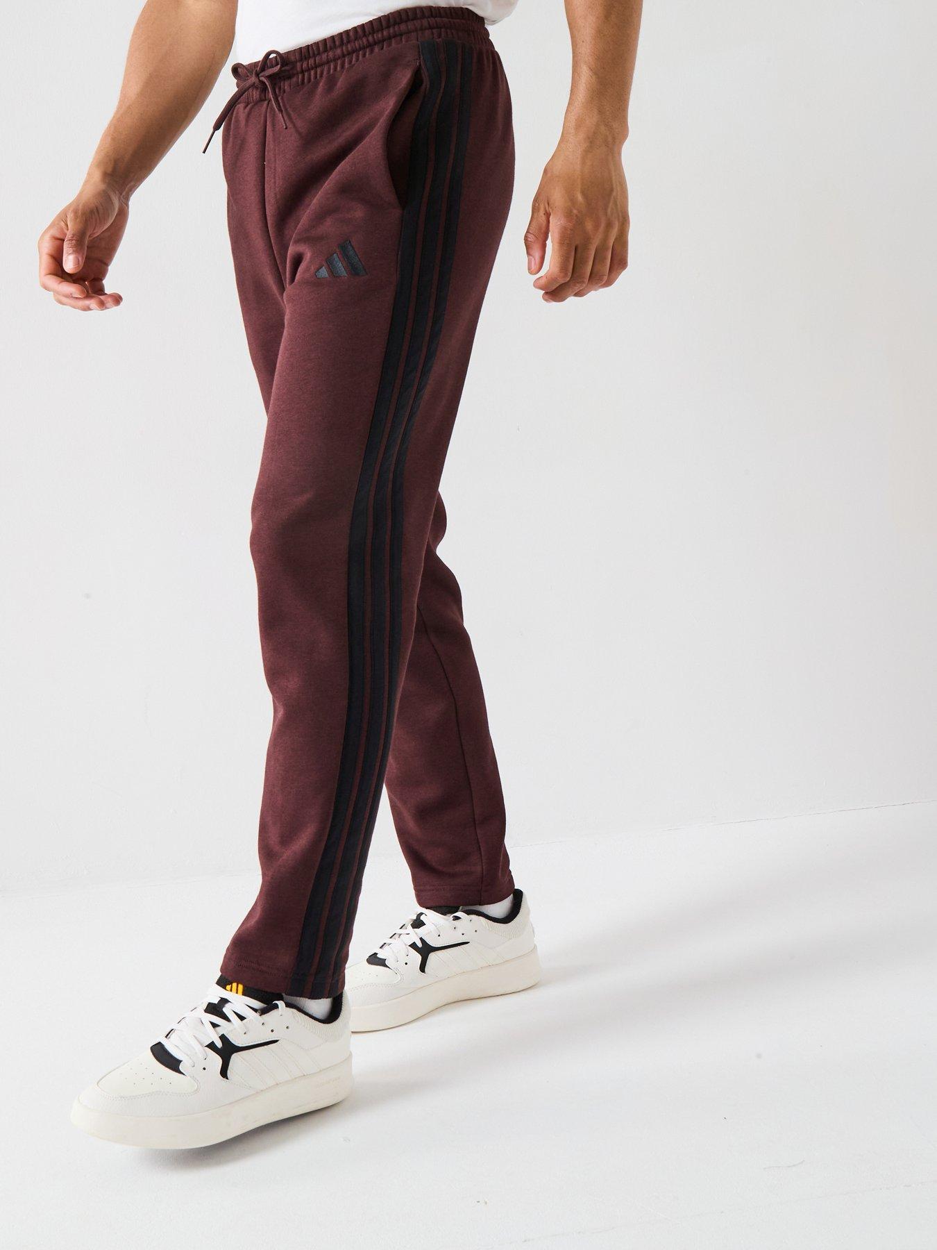 adidas Sportswear Men's Essentials 3-stripes Fleece Joggers - Brown