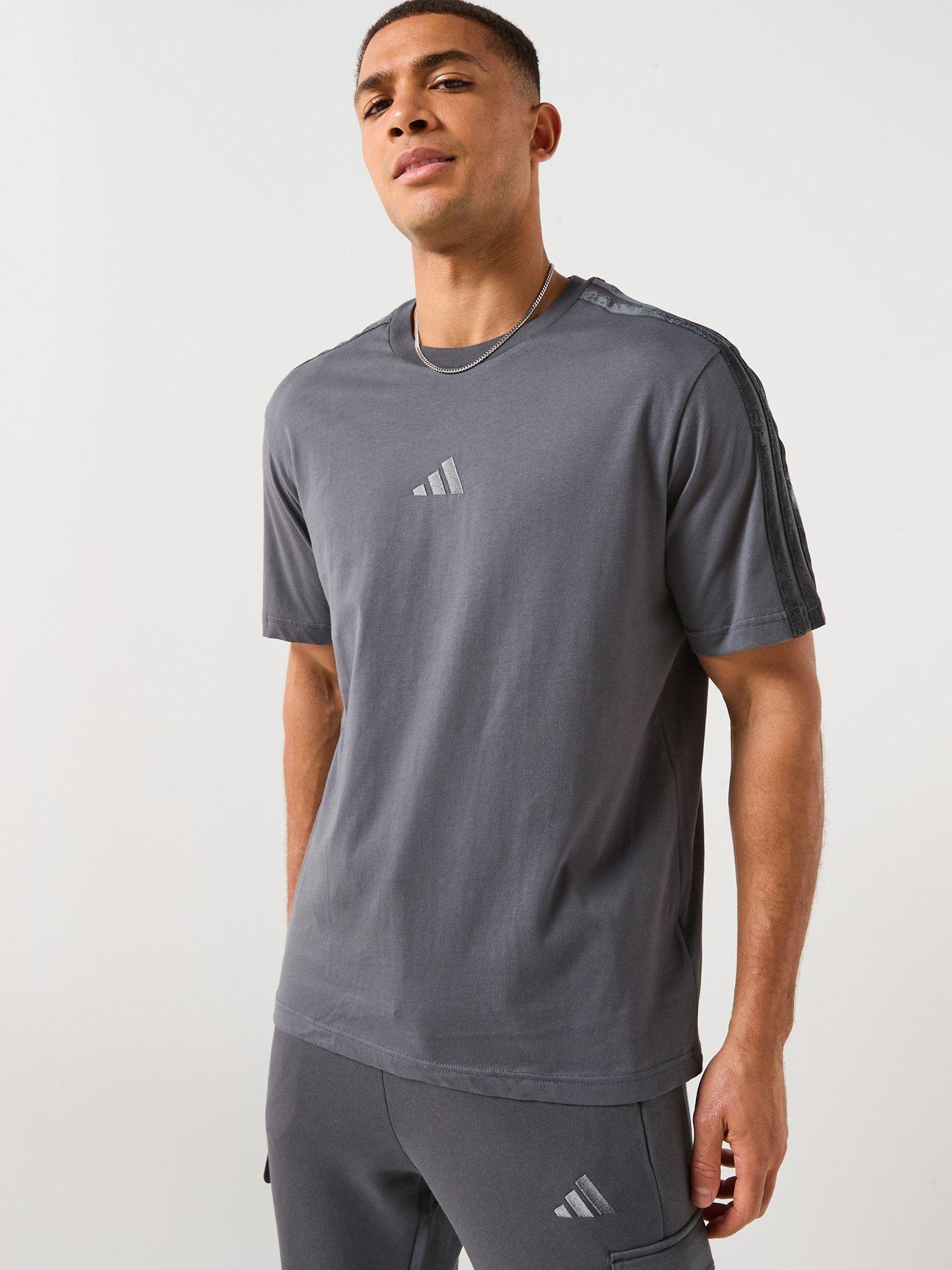 adidas Sportswear Men's Aop Colourblock T-Shirt - Grey