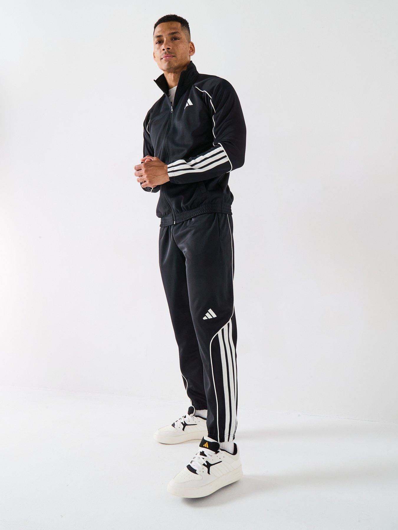 Image 1 of 6 of adidas Sportswear Men's 3 Stripes Tracksuit - Black