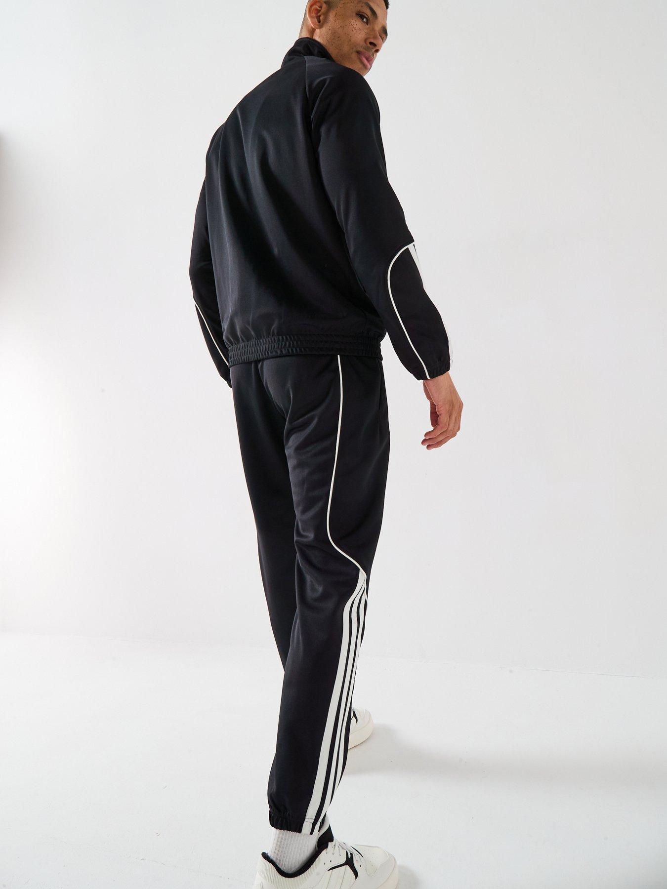 Image 2 of 6 of adidas Sportswear Men's 3 Stripes Tracksuit - Black