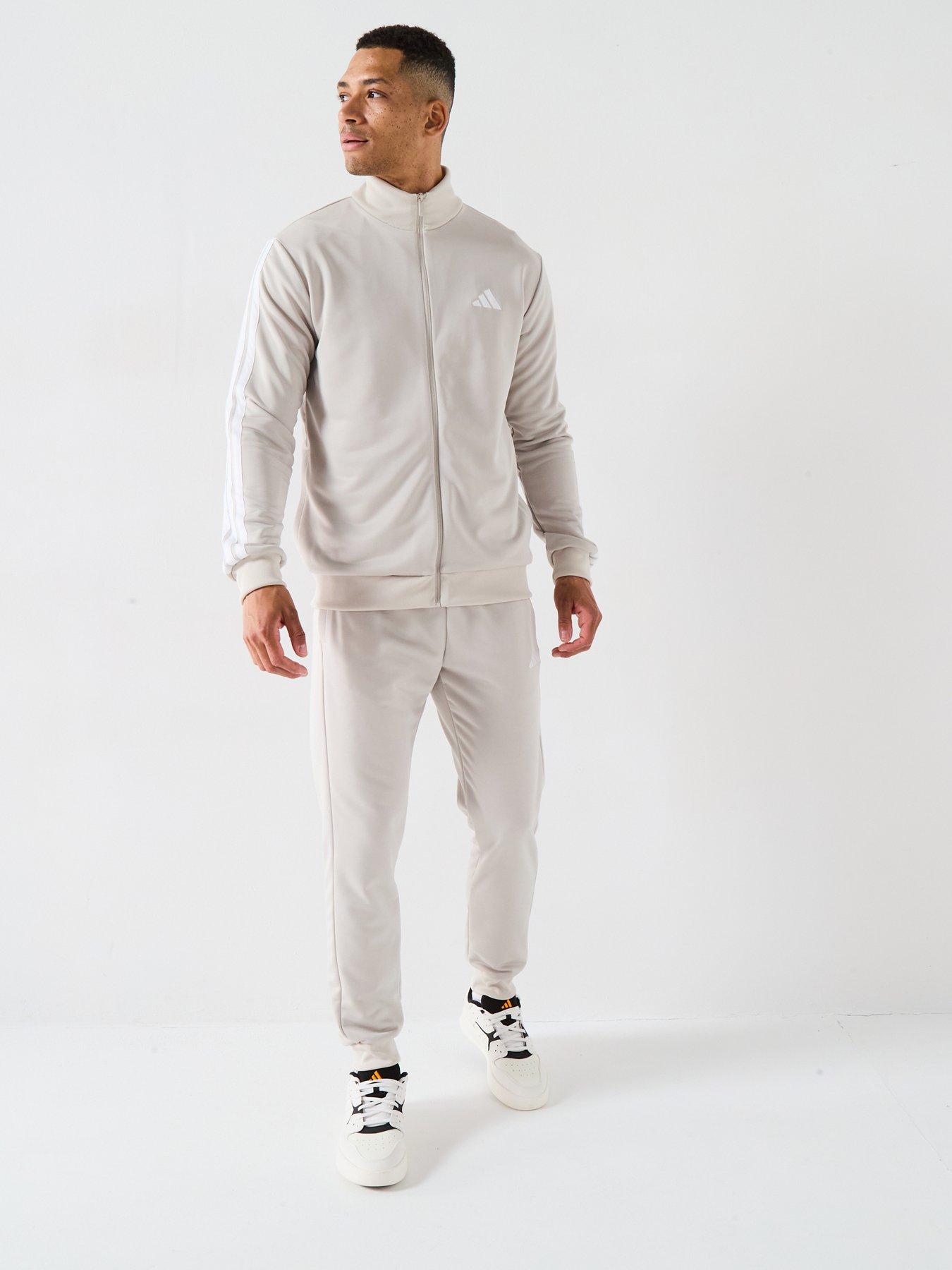 Image 1 of 6 of adidas Sportswear Men's Sportswear 3-stripes French Terry Tracksuit - Grey