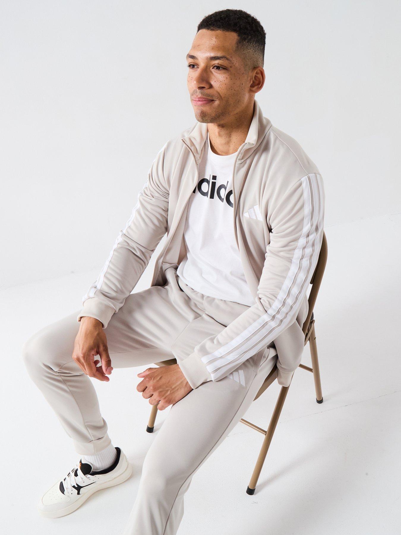 Image 3 of 6 of adidas Sportswear Men's Sportswear 3-stripes French Terry Tracksuit - Grey