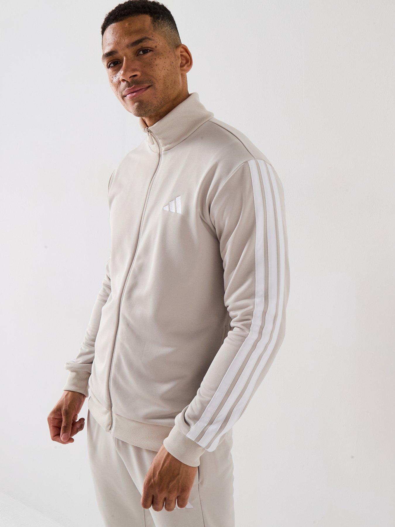 Image 4 of 6 of adidas Sportswear Men's Sportswear 3-stripes French Terry Tracksuit - Grey