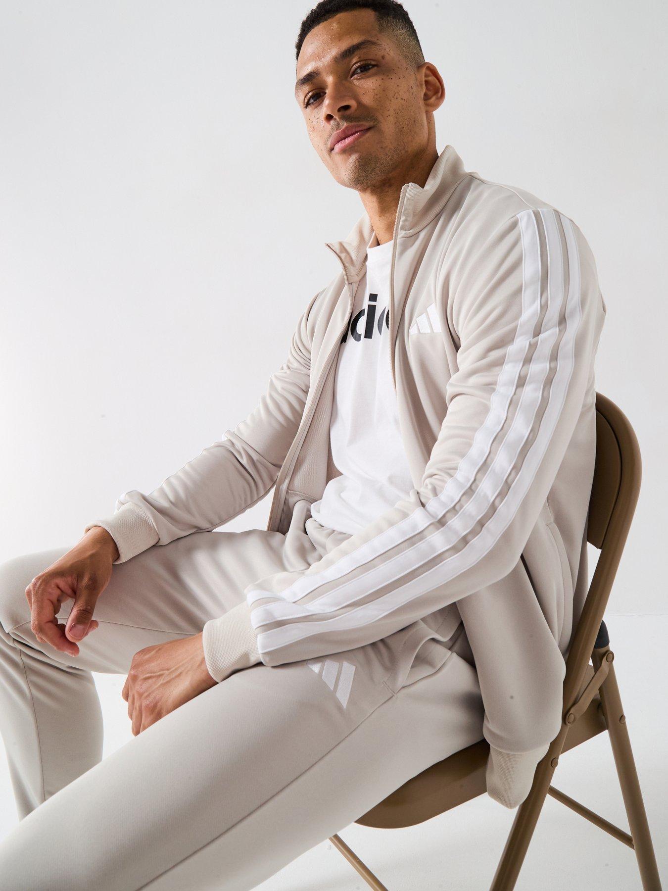 Image 6 of 6 of adidas Sportswear Men's Sportswear 3-stripes French Terry Tracksuit - Grey