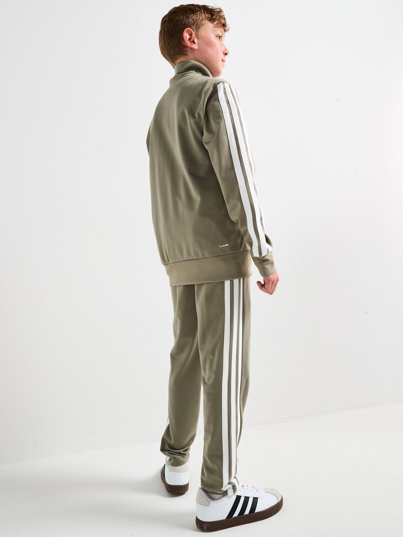 adidas-sportswear-junior-unisex-essentials-climacool-tracksuit--greenstillFront