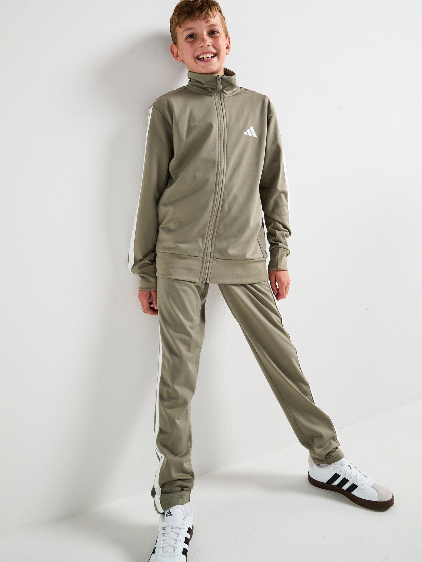 adidas-sportswear-junior-unisex-essentials-climacool-tracksuit--greenback