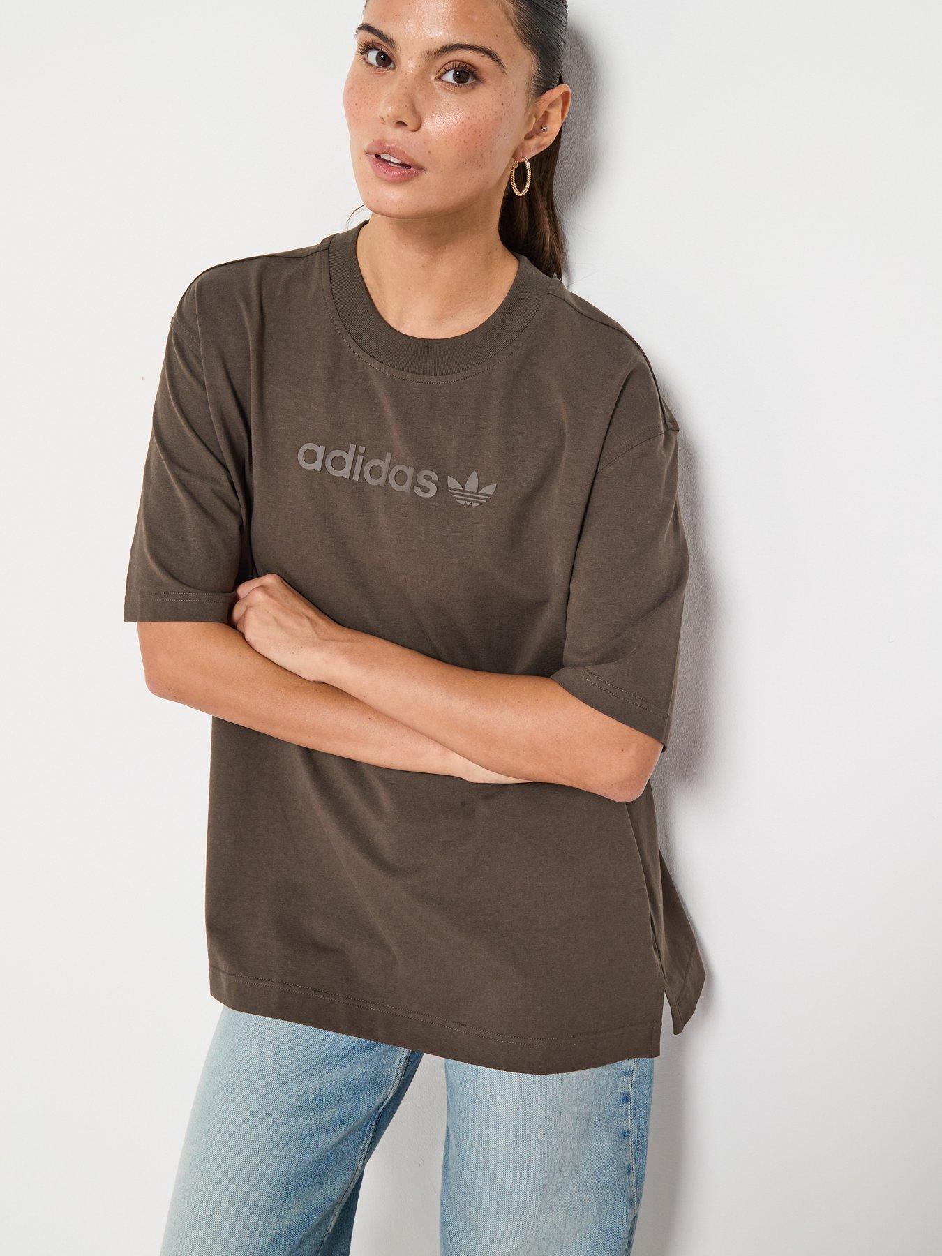 adidas-originals-womens-essentials-linear-tee-greenfront