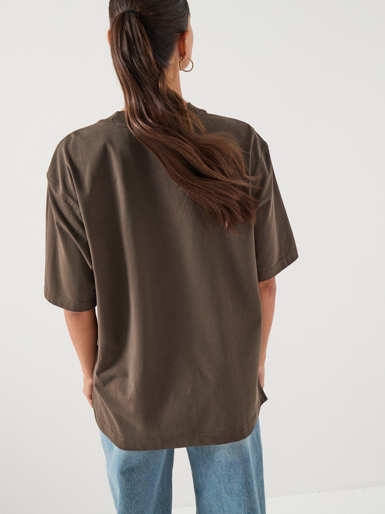 adidas-originals-womens-essentials-linear-tee-greenstillFront