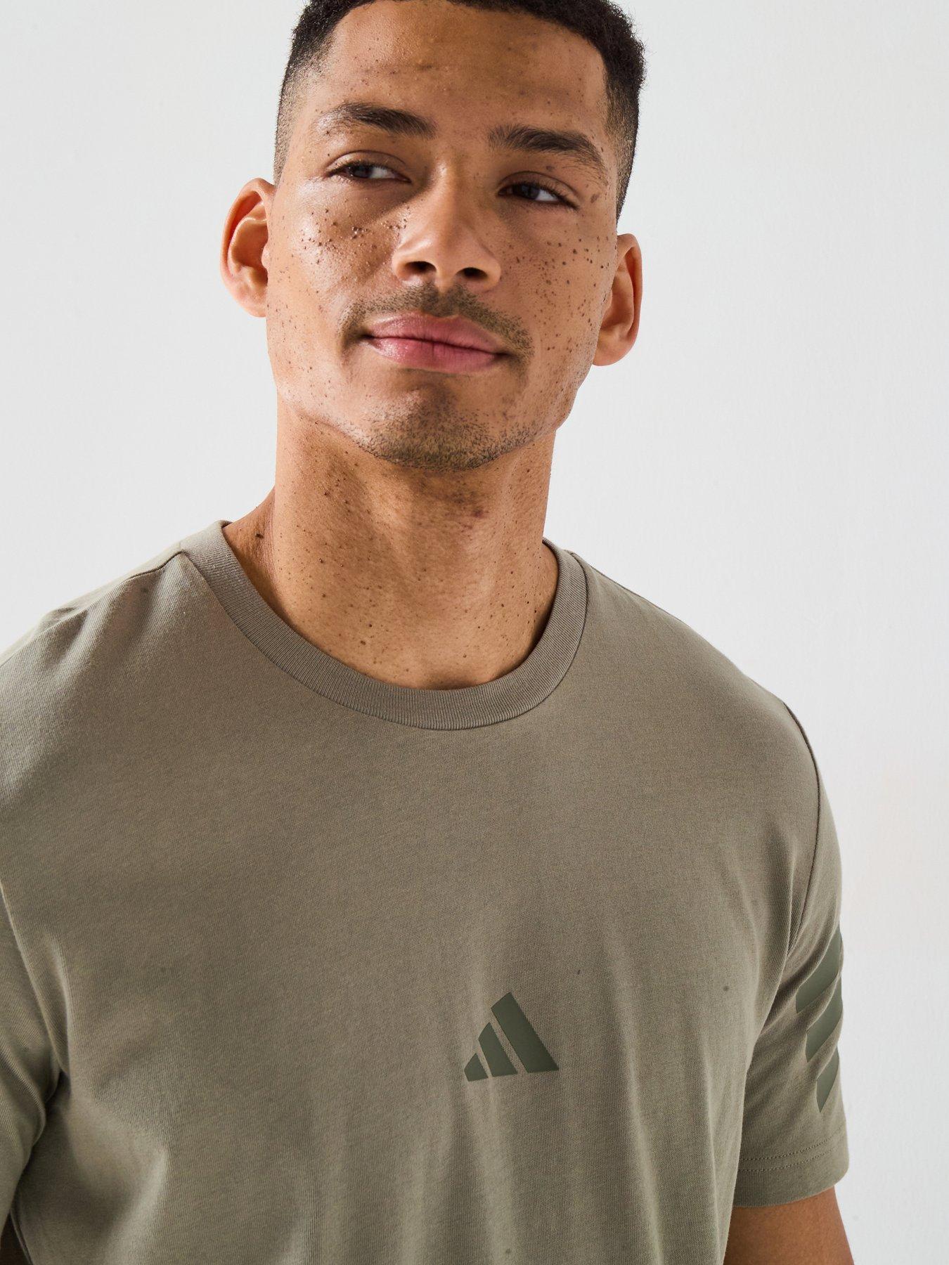 adidas-sportswear-mens-future-icons-3-stripes-t-shirt-greenoutfit