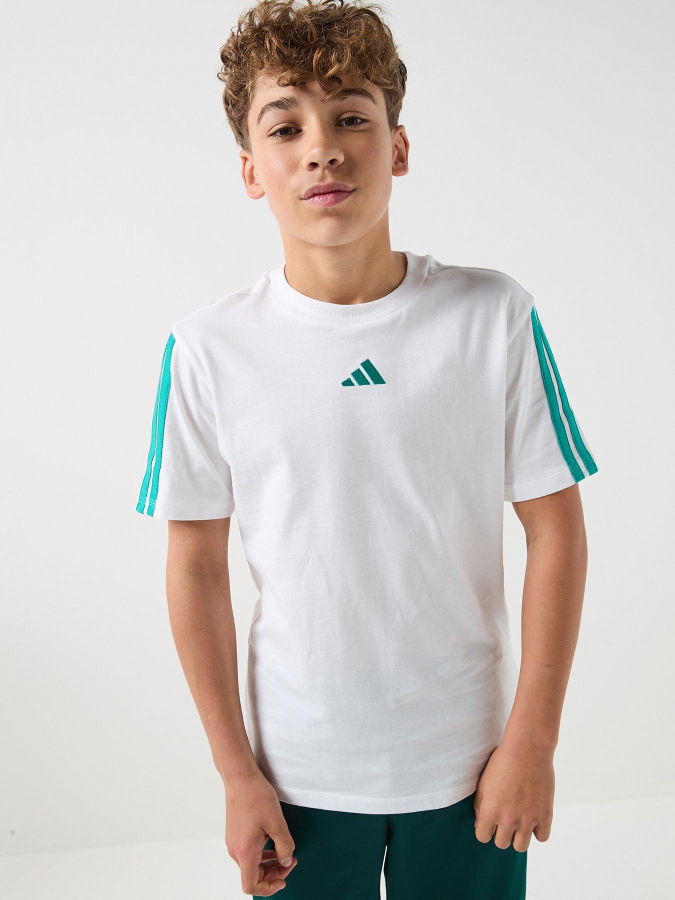 Image 1 of 6 of adidas Sportswear Junior Unisex Essentials T-shirt -white