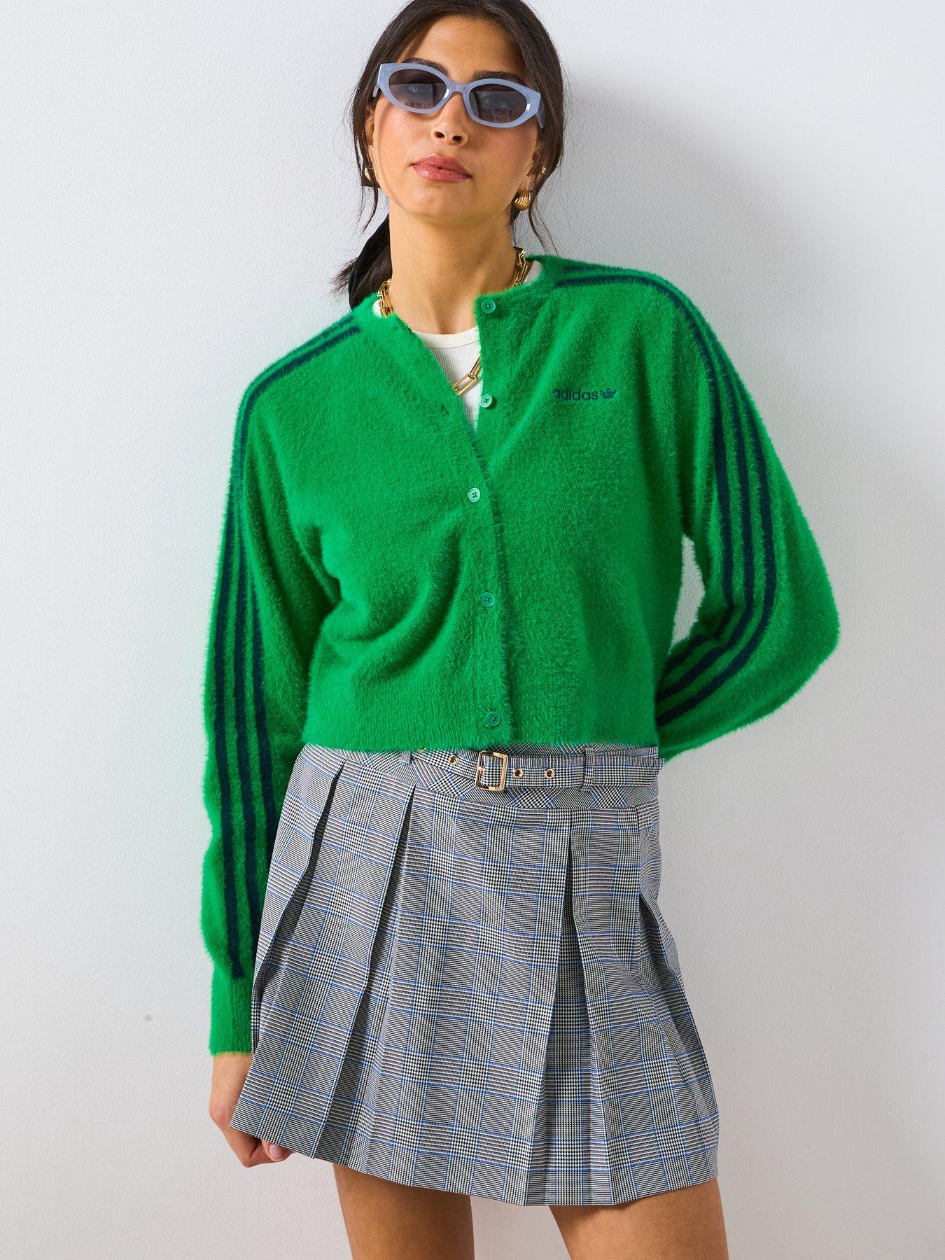 adidas Originals Women's Fluffy Knitted Cardigan - Green