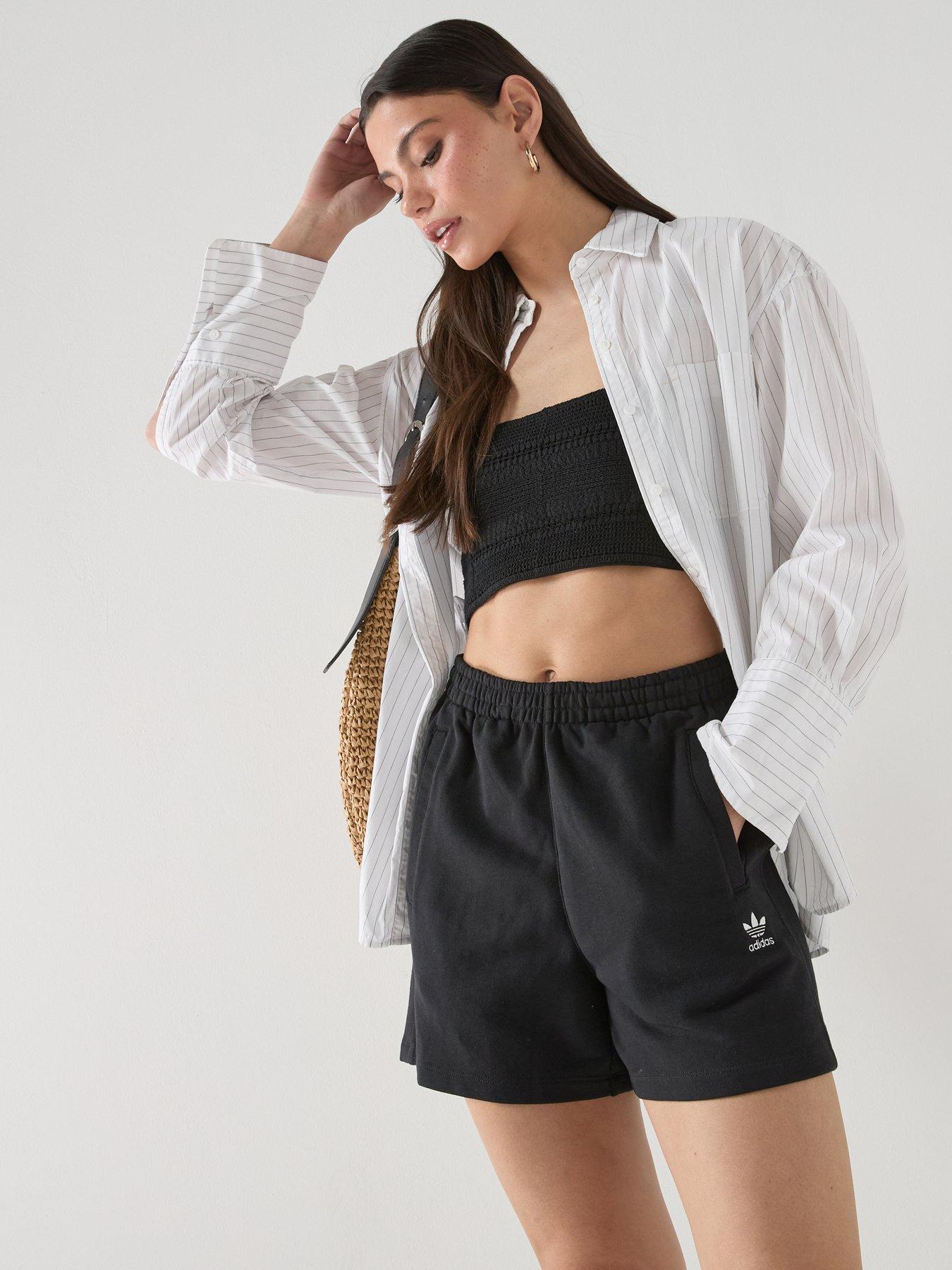 adidas Originals Women's Essentials French Terry Shorts - Black