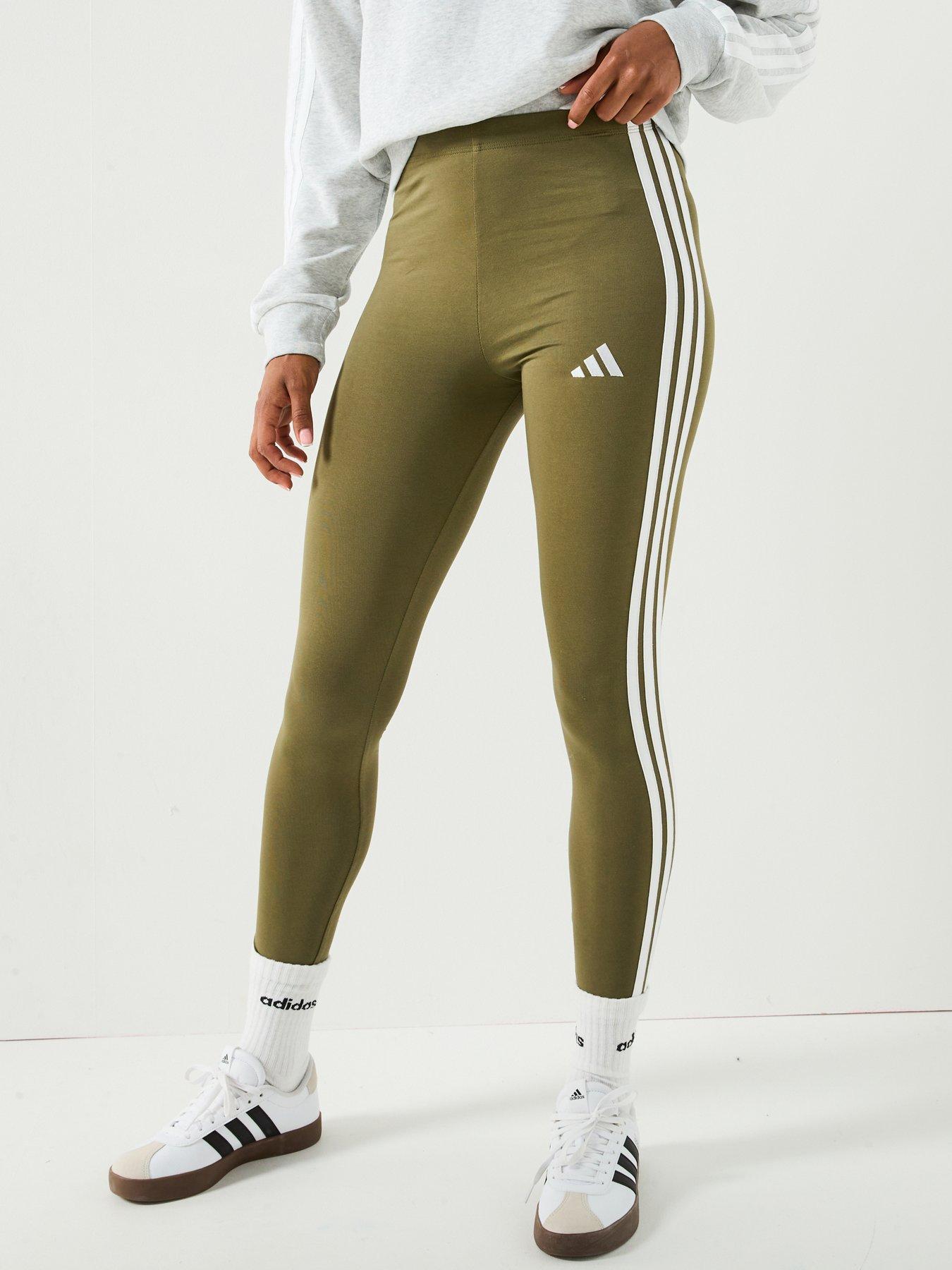 adidas Sportswear Women's Essentials 3-stripes Cotton Leggings - Green