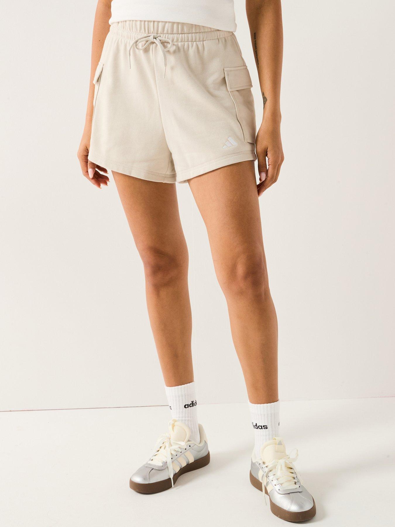 adidas Sportswear Women's Essentials Small Logo Cargo Shorts - Grey