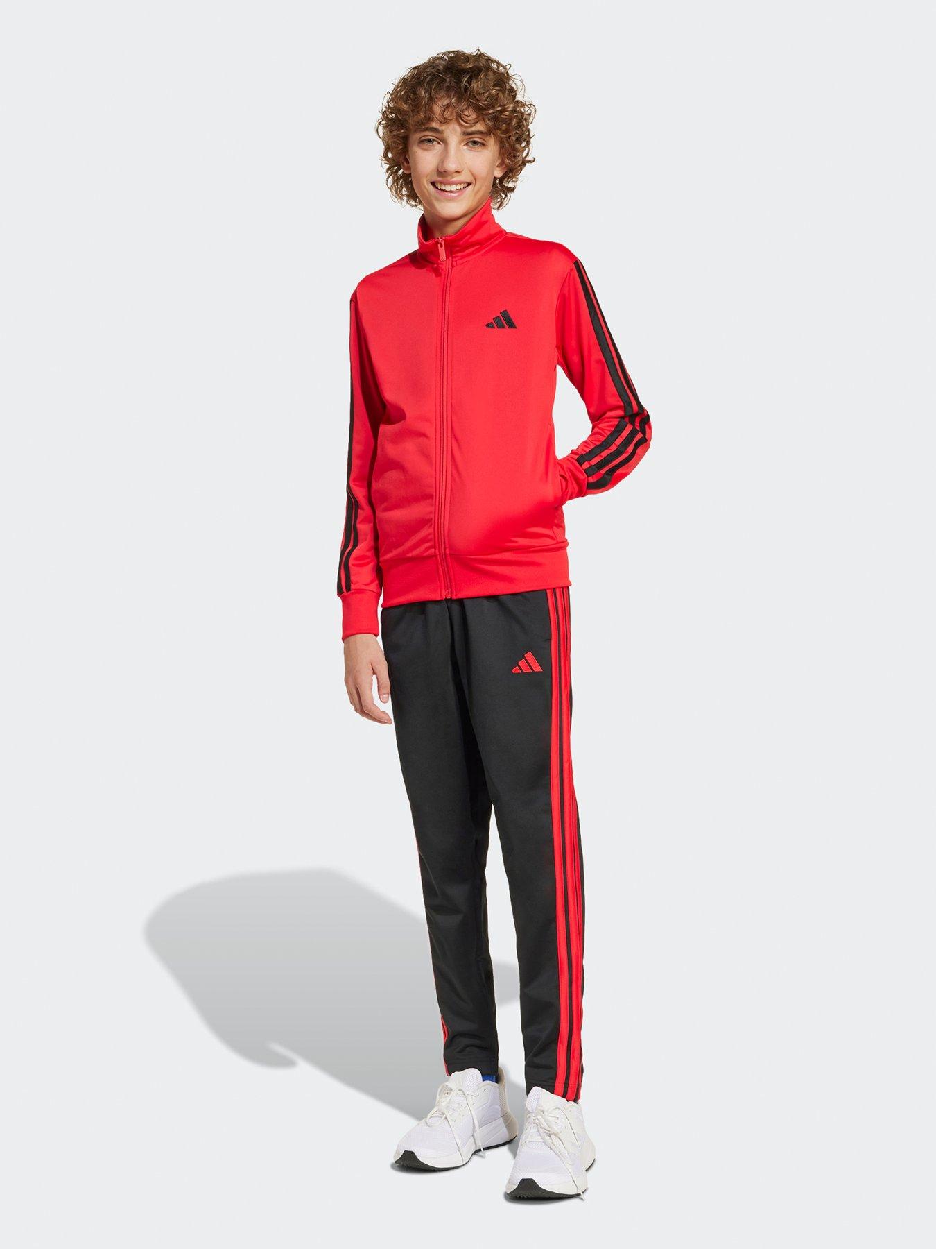 Image 1 of 5 of adidas Sportswear Junior Boys Essentials Climacool Tracksuit -red