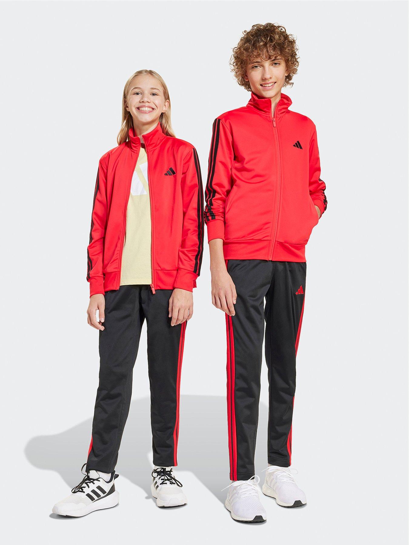 Image of adidas Sportswear Junior Boys Essentials Climacool Tracksuit -red