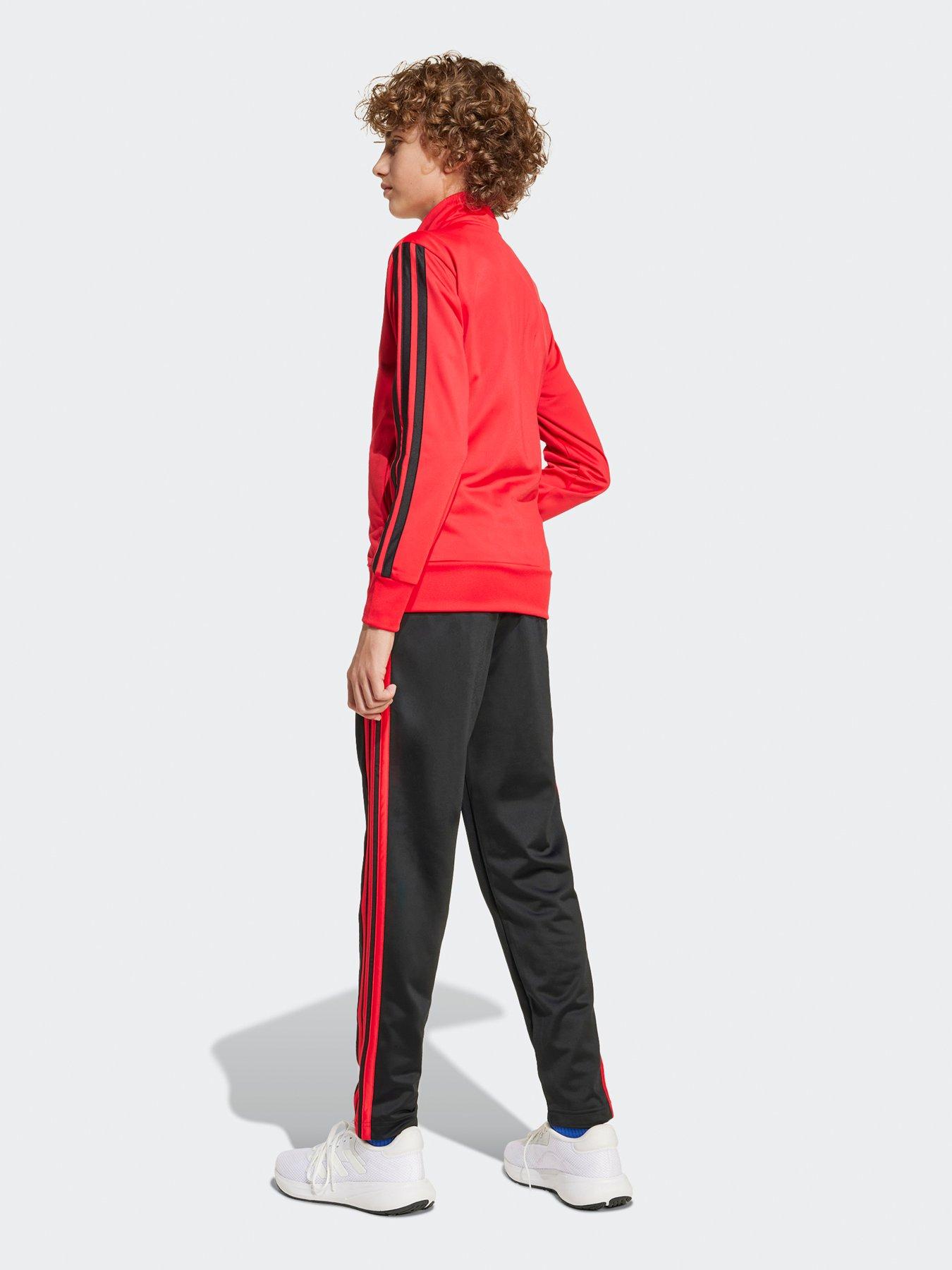 Image 2 of 5 of adidas Sportswear Junior Boys Essentials Climacool Tracksuit -red