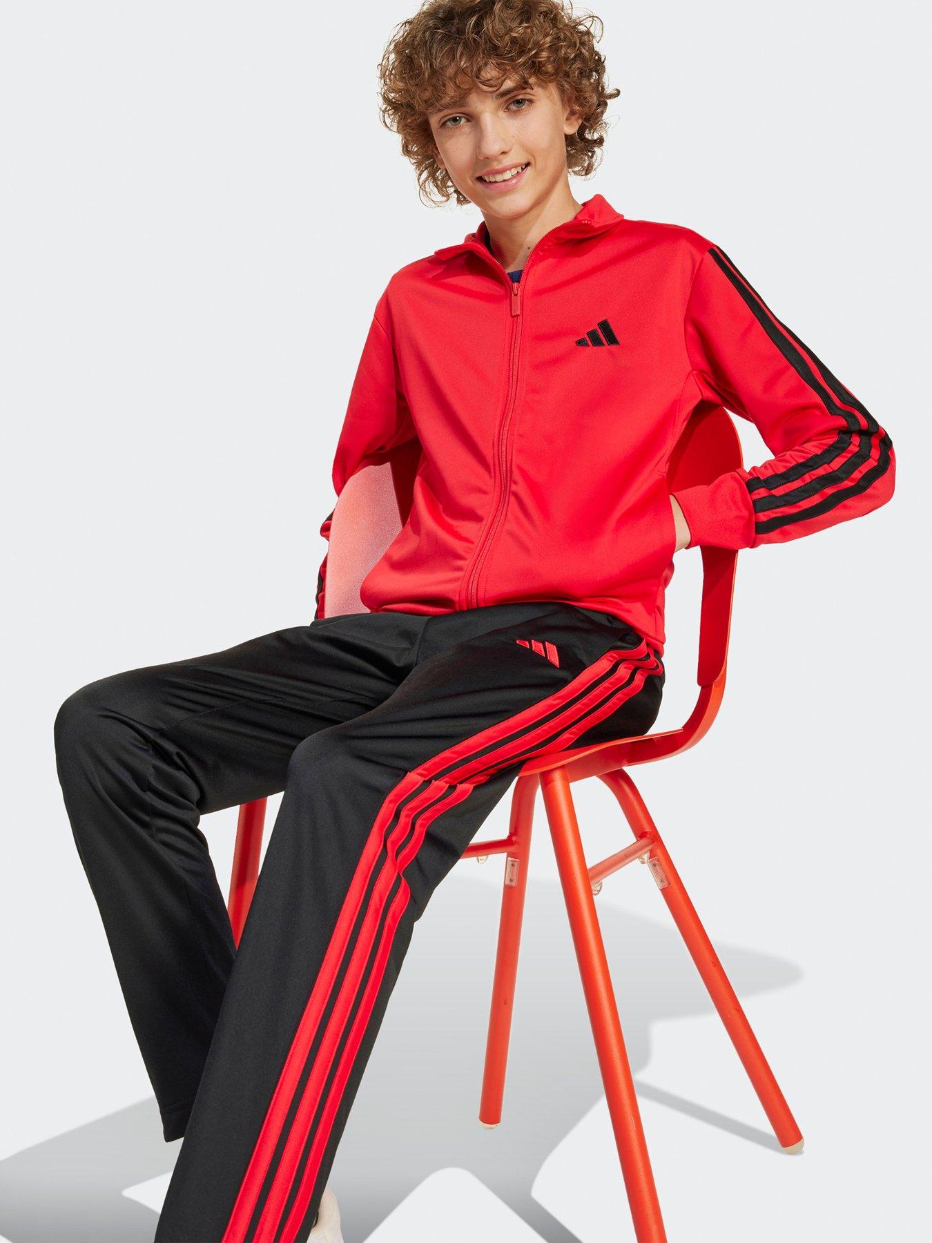 adidas-sportswear-junior-boys-essentials-climacool-tracksuit--redoutfit