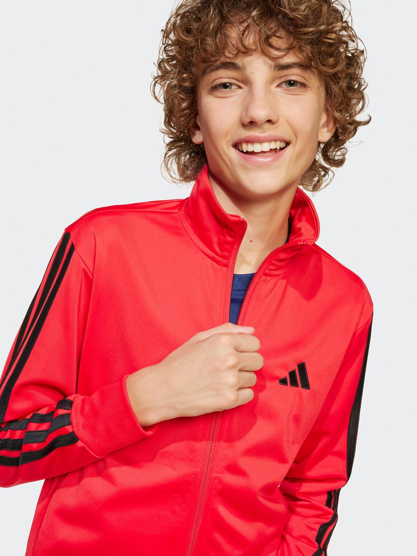adidas-sportswear-junior-boys-essentials-climacool-tracksuit--reddetail