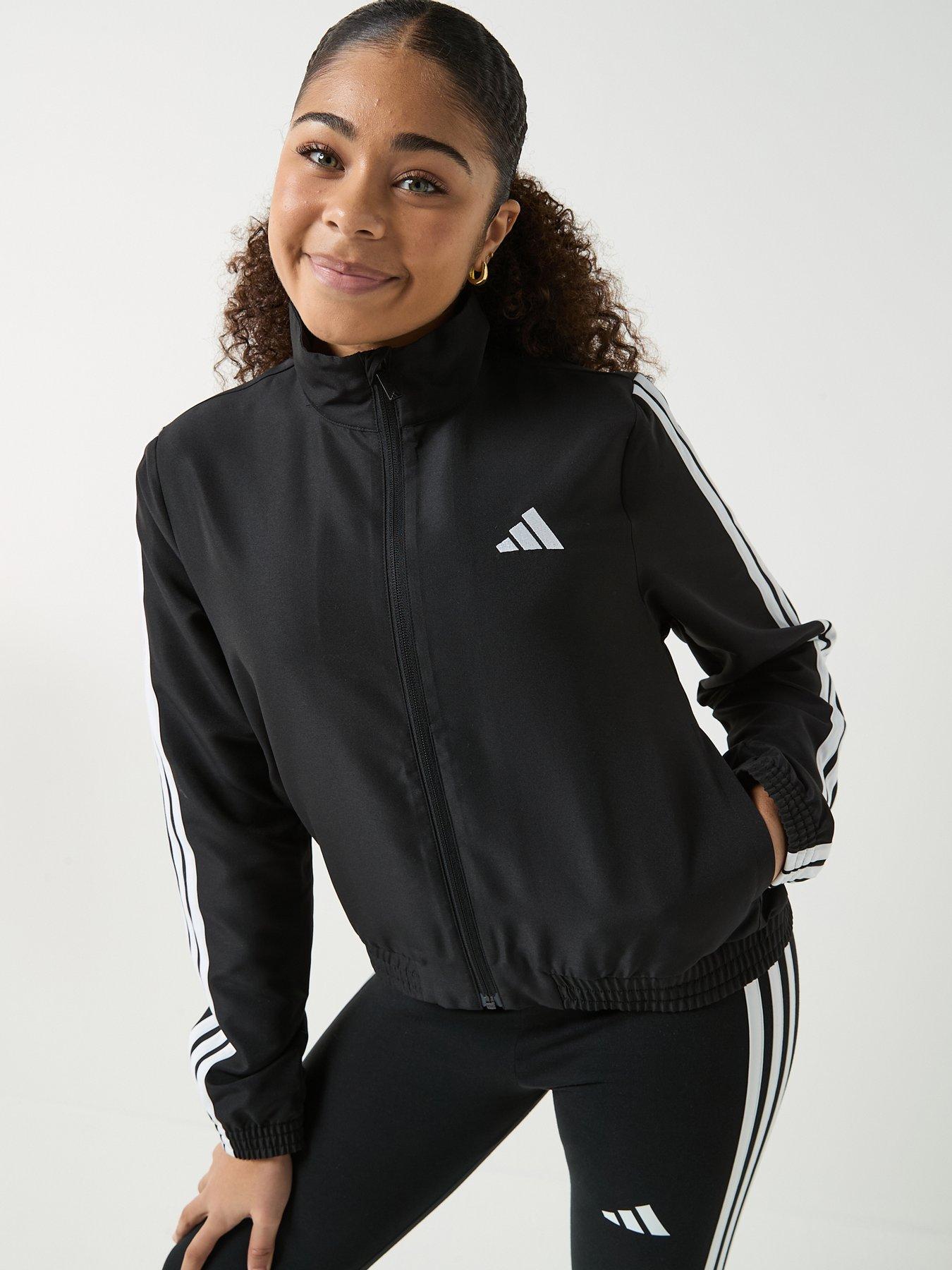 Adidas Sportswear Junior Girls Essentials Climacool Jacket -Black in Black/White