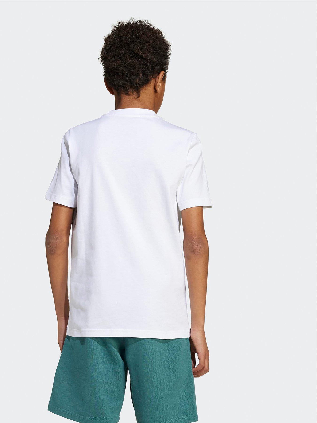 Image 2 of 5 of adidas Sportswear Junior Boys Camo Linear Graphic T-shirt -white