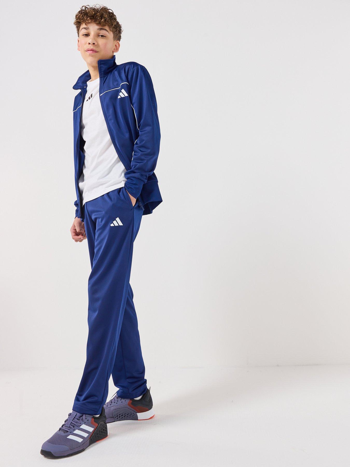 Image 1 of 6 of adidas Sportswear Junior Boys Tricot Tracksuit-blue
