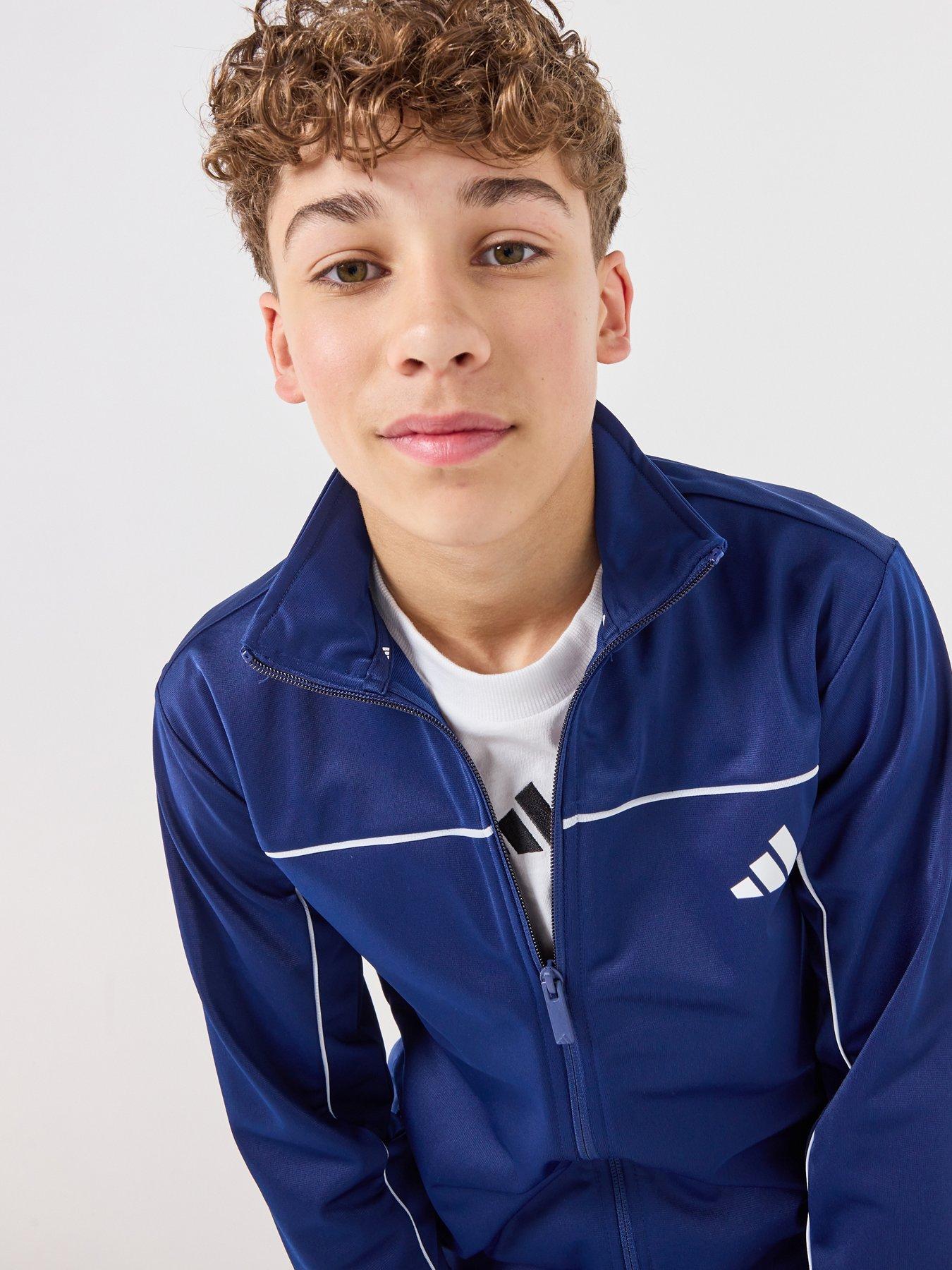 Image 6 of 6 of adidas Sportswear Junior Boys Tricot Tracksuit-blue