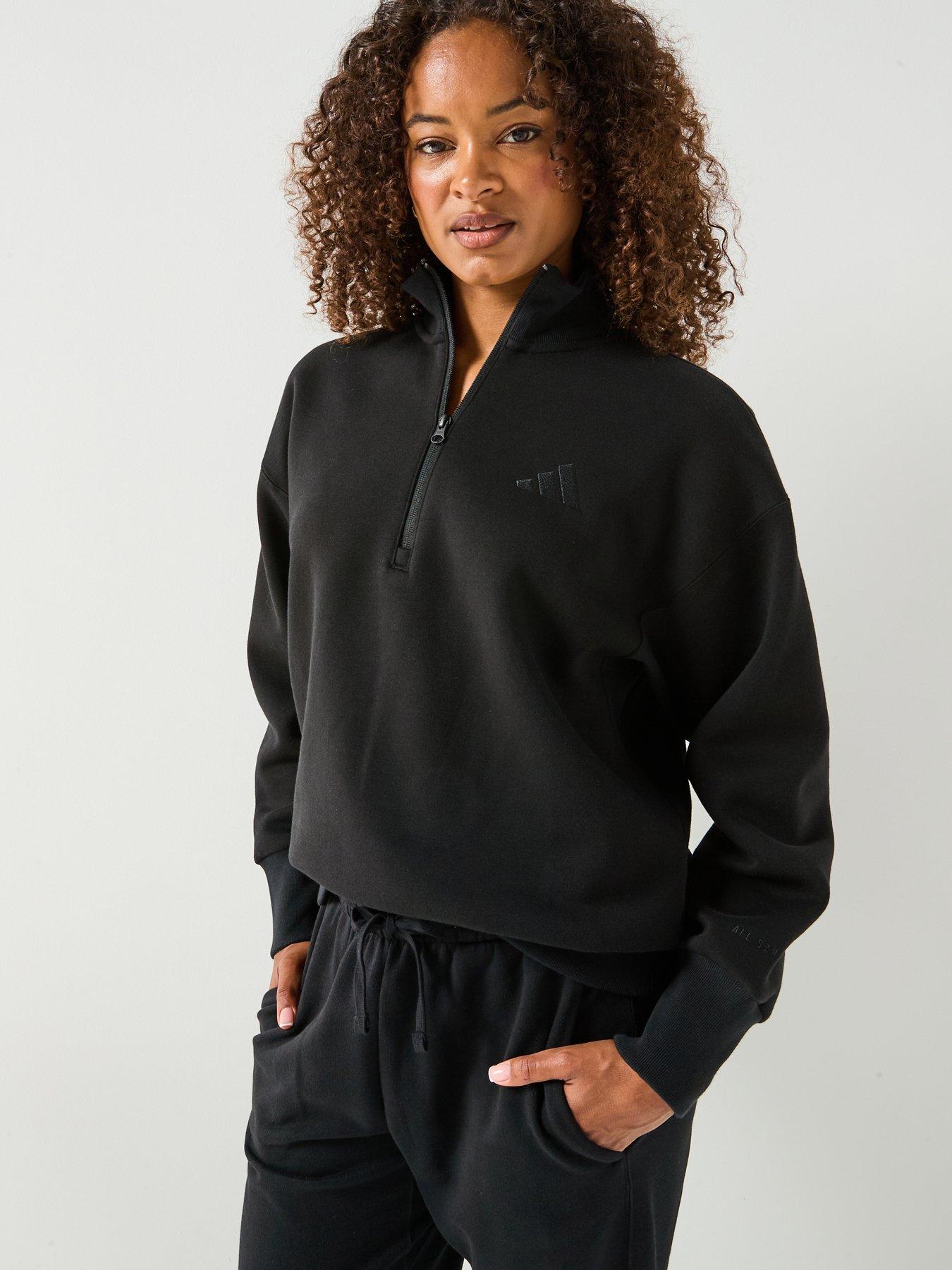 adidas Sportswear Women's Quarter-zip Sweatshirt - Black