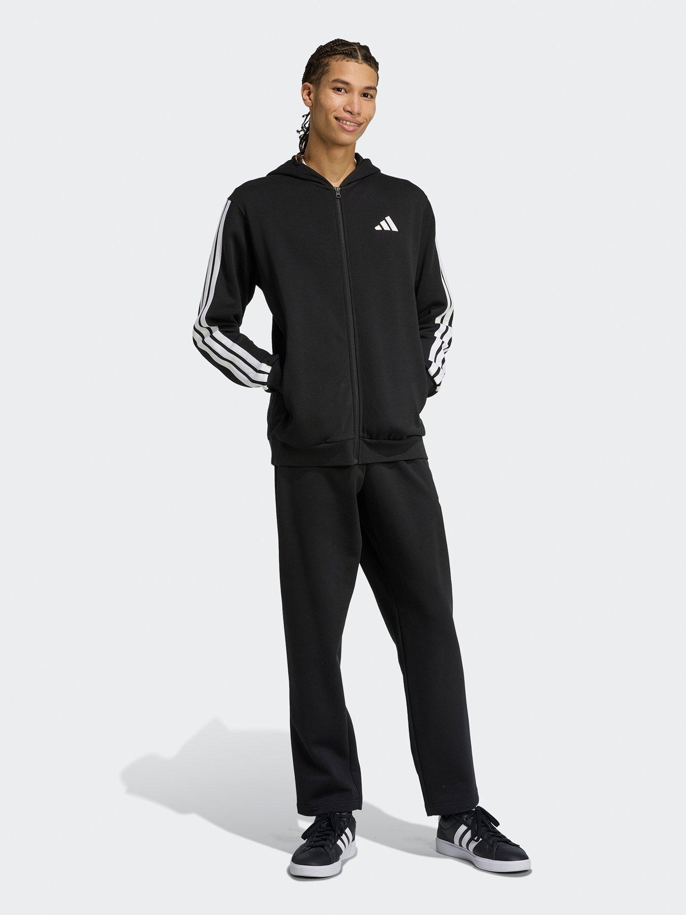 adidas-sportswear-mens-colorblock-hooded-tracksuit-black