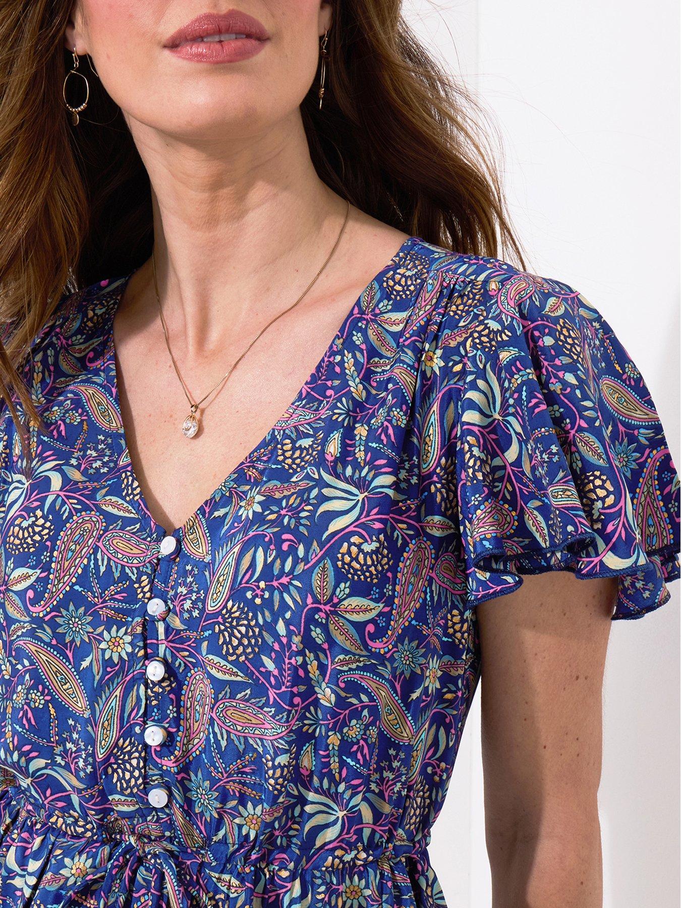 Image 3 of 5 of Joe Browns Petite Christie Boho Printed Maxi Dress - Navy