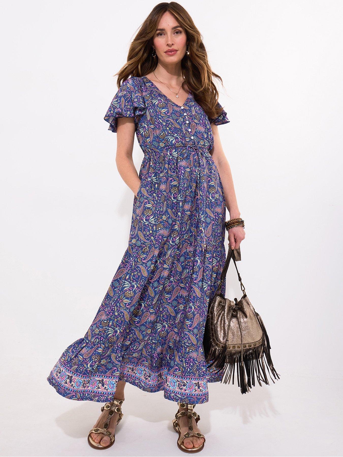 Image 4 of 5 of Joe Browns Petite Christie Boho Printed Maxi Dress - Navy