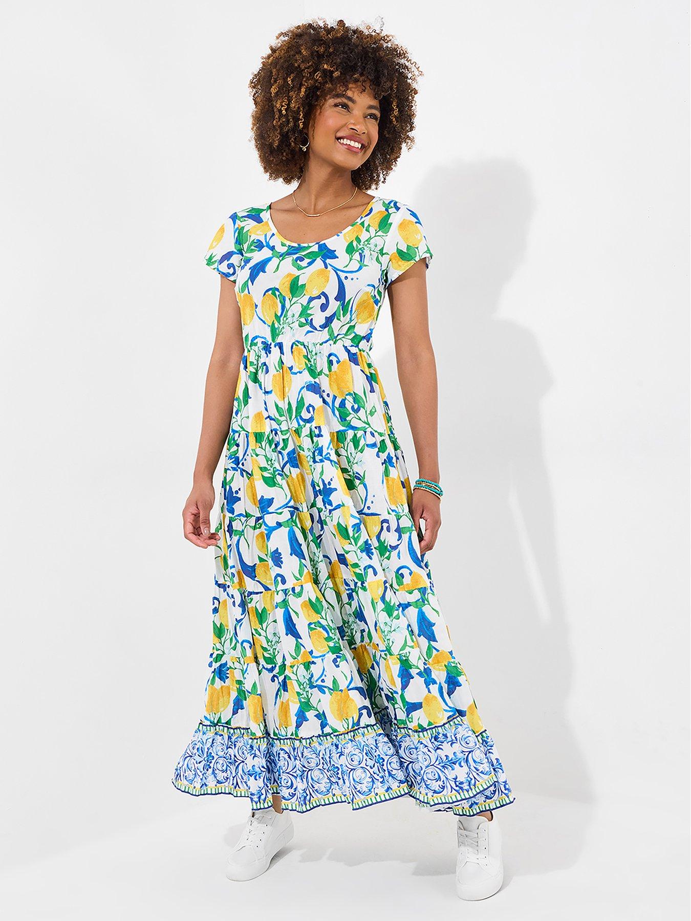 Joe Browns Petite Sicilian Summer Crinkle Cotton Dress - White