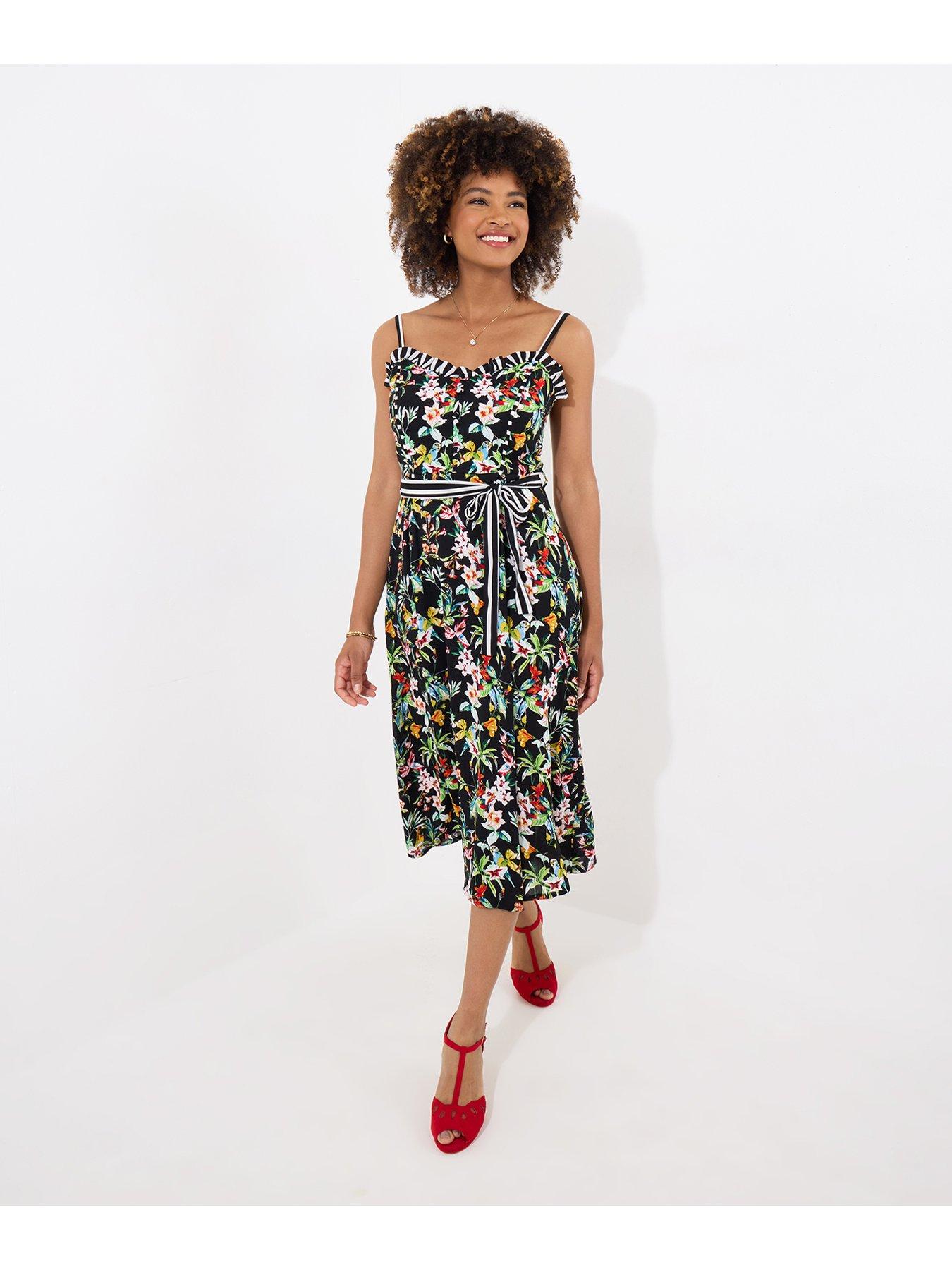 joe-browns-maya-tropical-print-dress-blackstillFront