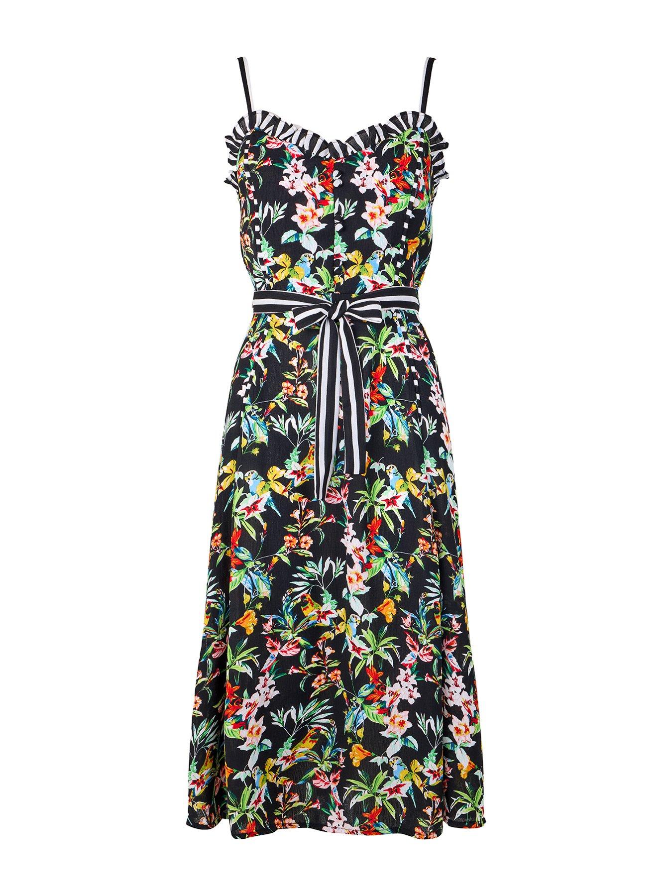 joe-browns-maya-tropical-print-dress-blackdetail