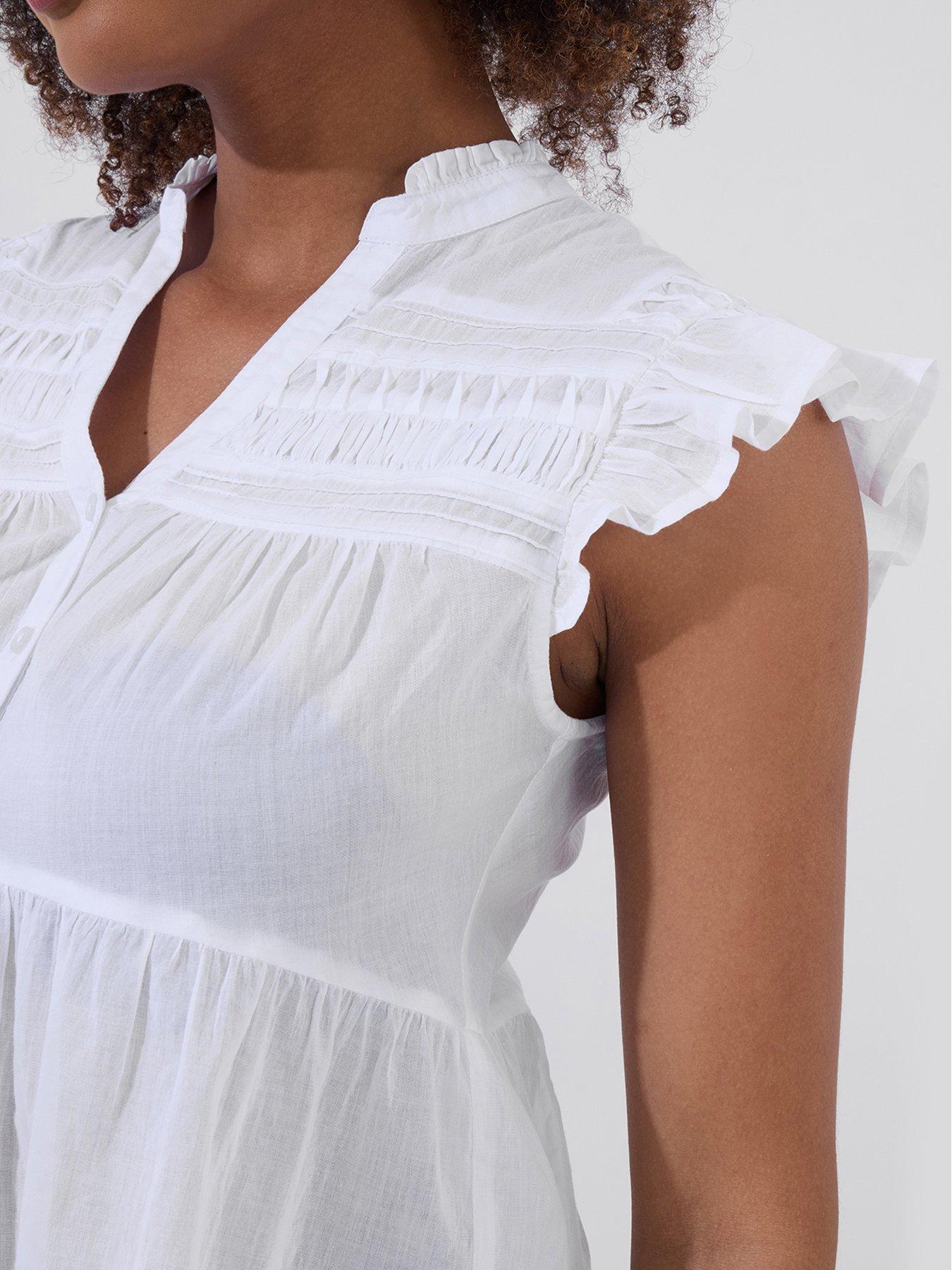 Image 2 of 5 of Joe Browns Prettiest Pintuck Cotton Blouse - White