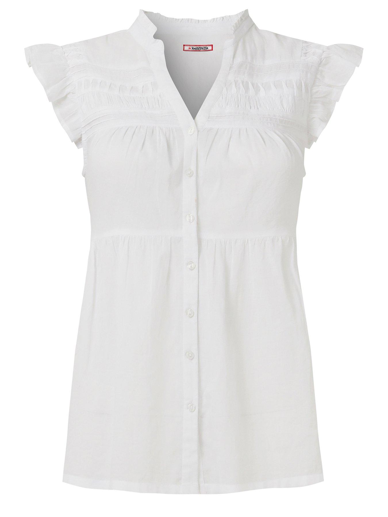 Image 5 of 5 of Joe Browns Prettiest Pintuck Cotton Blouse - White