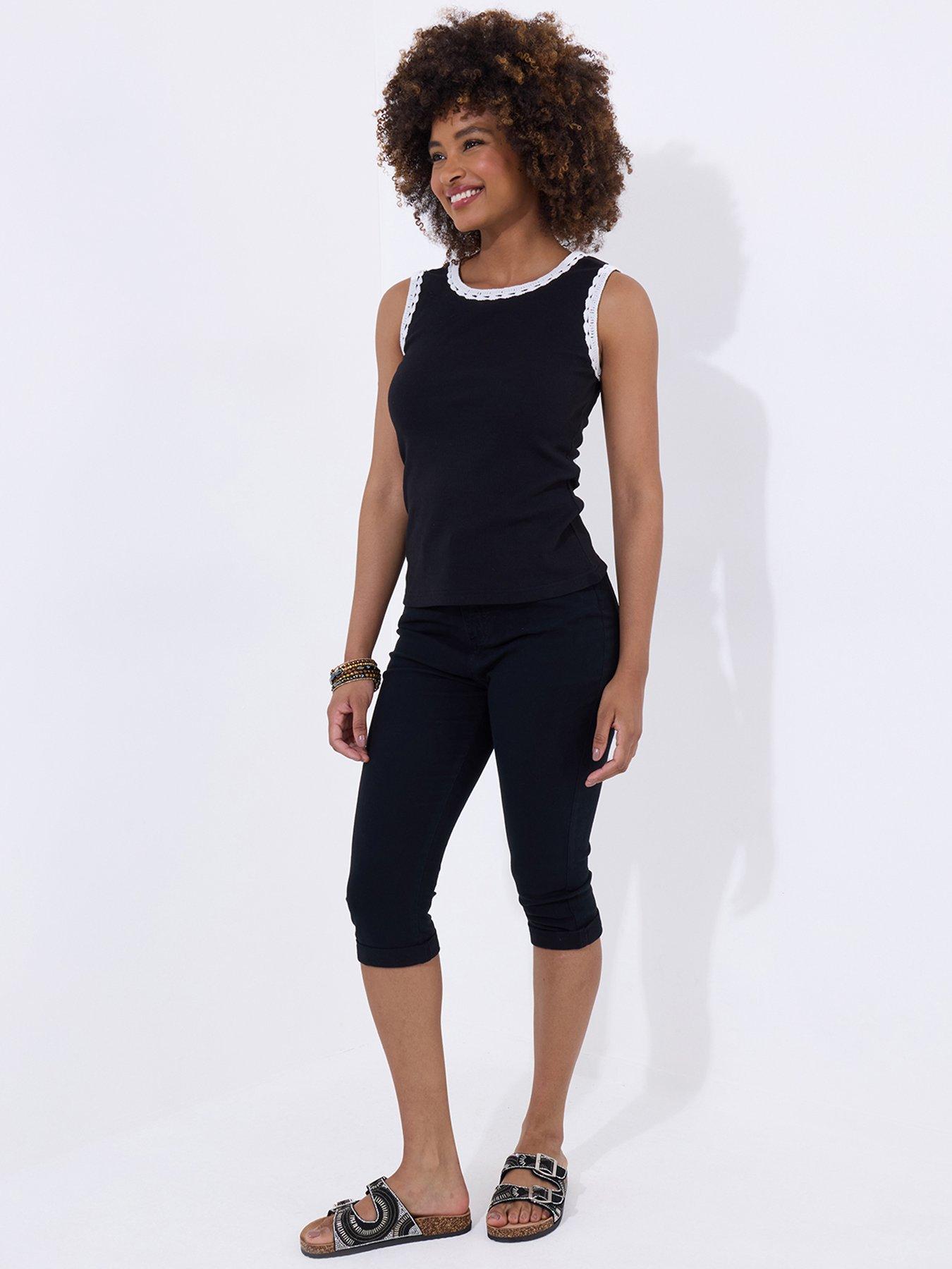 Image 2 of 5 of Joe Browns Summer Nights Capri Pants - Black