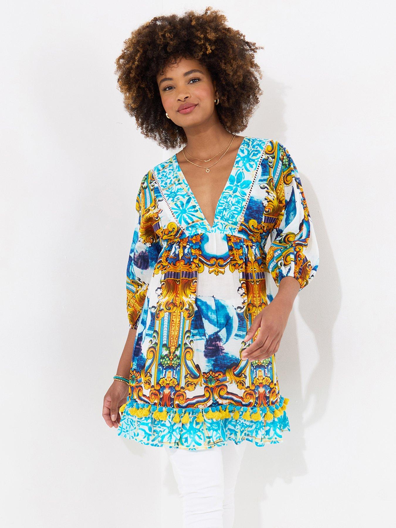 Image 1 of 5 of Joe Browns Sail Away Printed Tunic - Blue