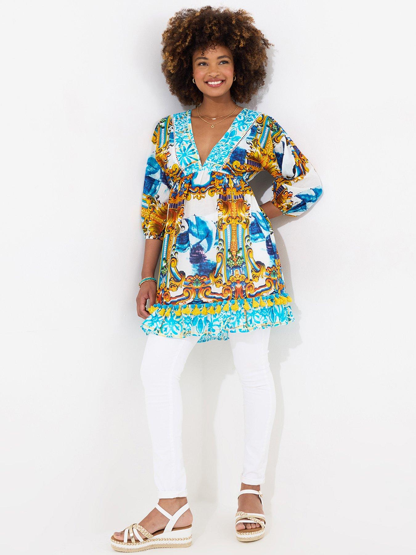 Image 2 of 5 of Joe Browns Sail Away Printed Tunic - Blue