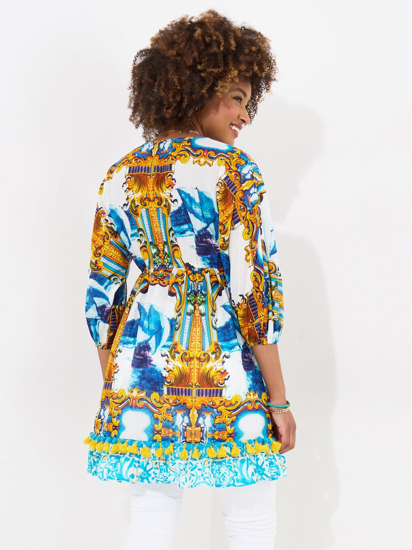 Image 3 of 5 of Joe Browns Sail Away Printed Tunic - Blue