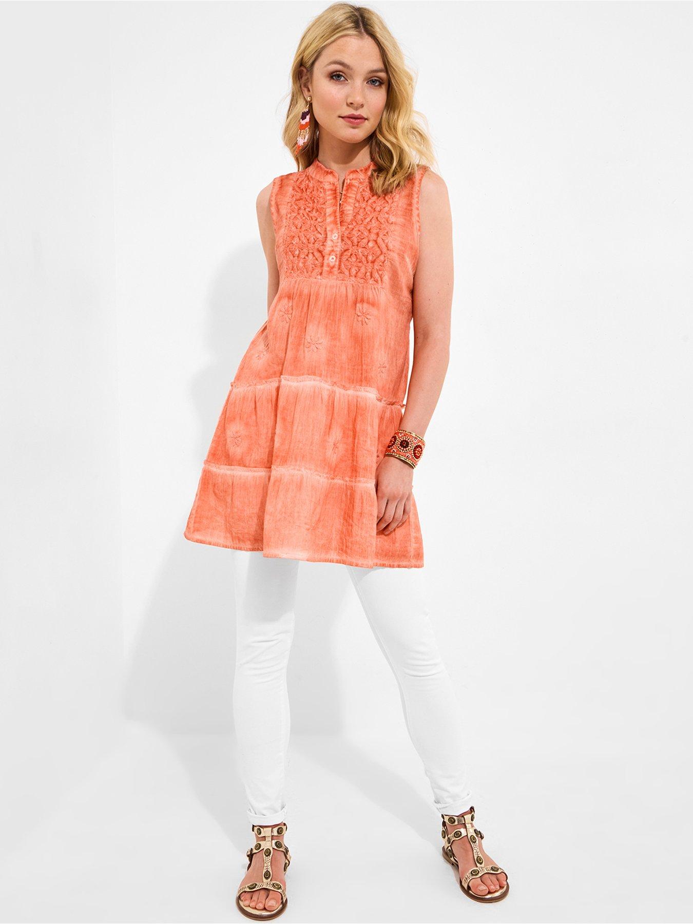Image 5 of 6 of Joe Browns Lana Embroidered Casual Tunic - Orange
