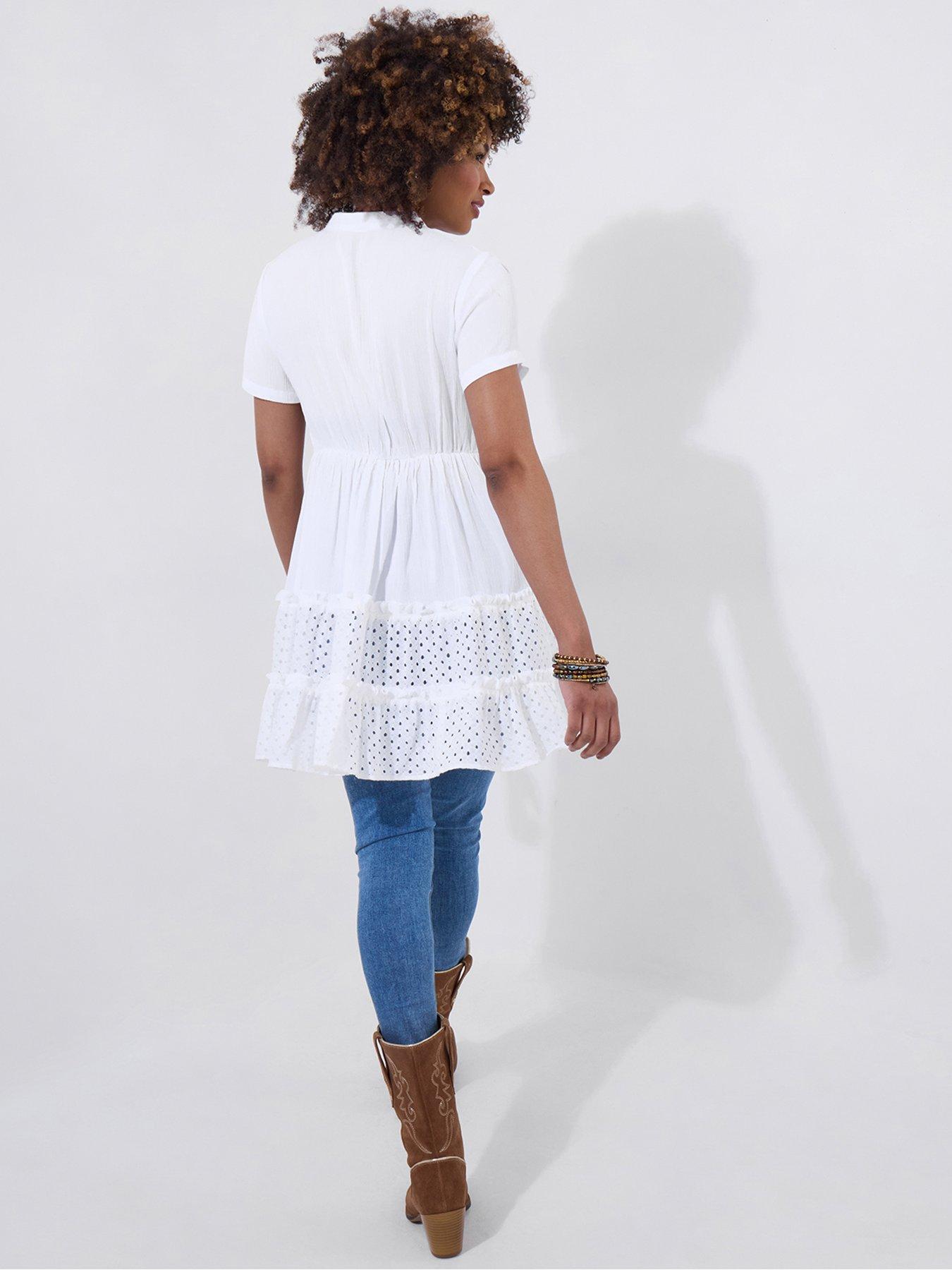 Image 3 of 6 of Joe Browns All Summer Long Embroidered Cotton Tunic - White