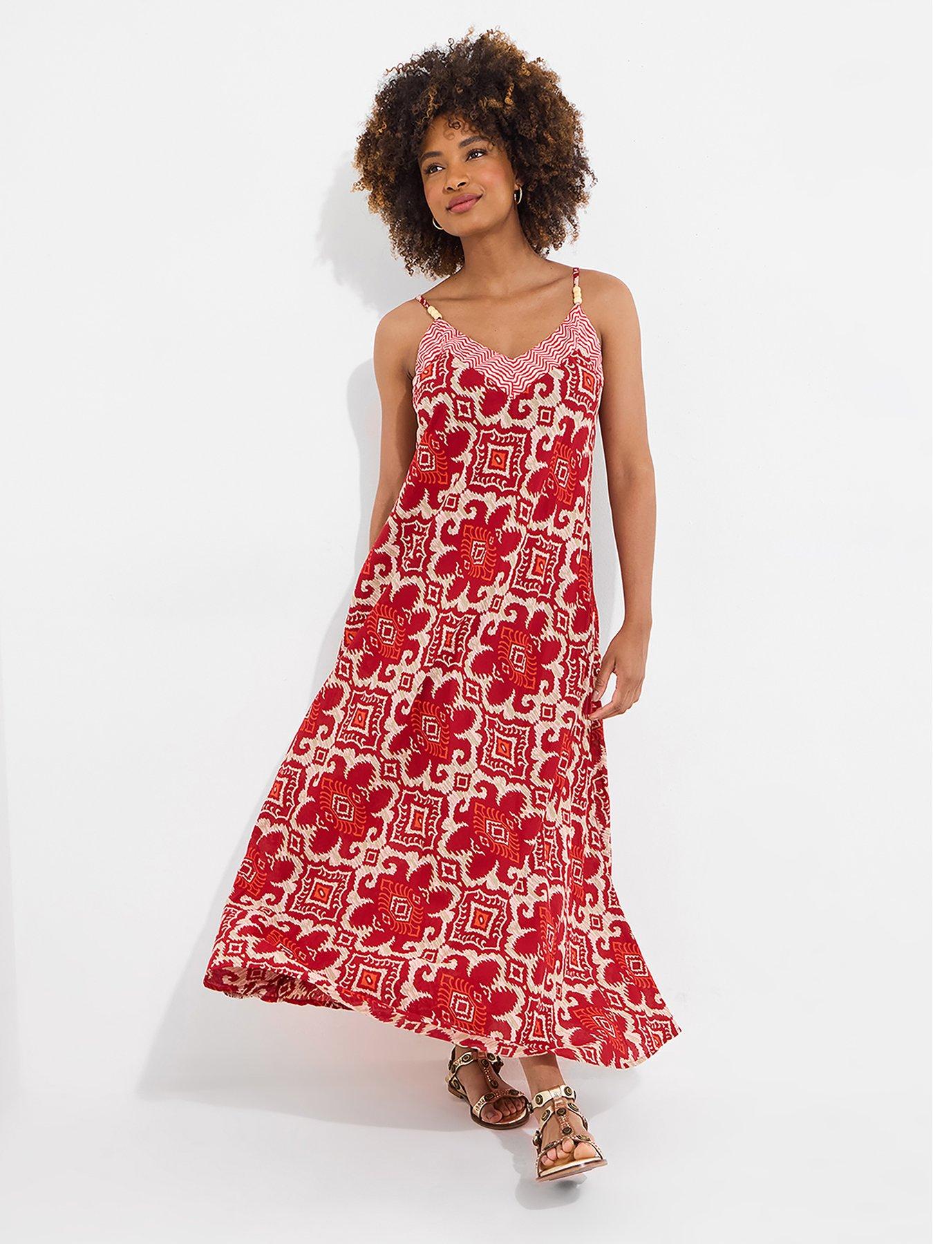 Image of Joe Browns Ula Printed Maxi Dress - Red