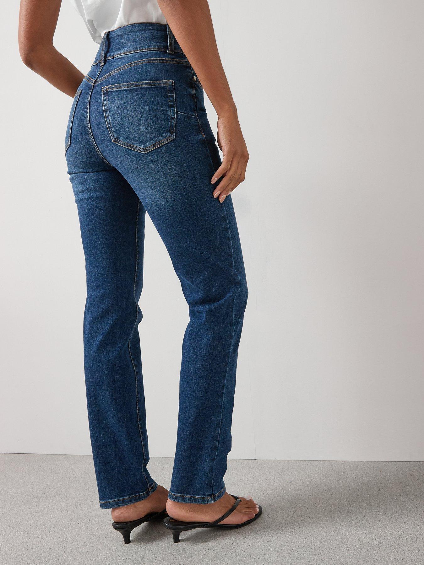 Image 2 of 7 of The Very Collection Shaping Straight Fit Jeans - Dark Wash