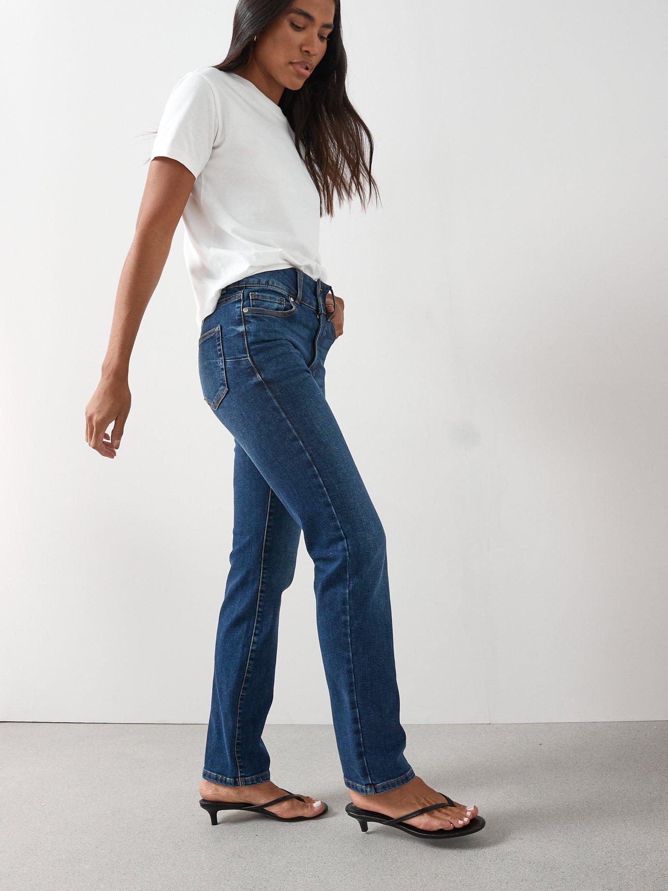 Image 4 of 7 of The Very Collection Shaping Straight Fit Jeans - Dark Wash