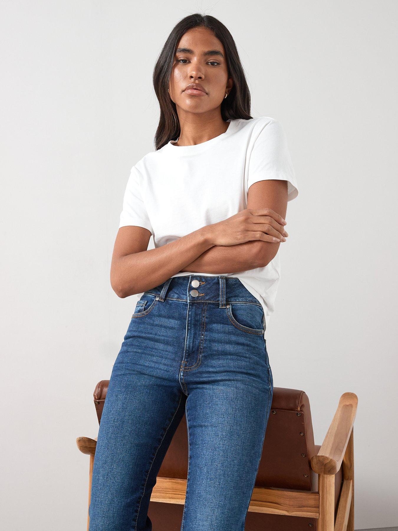 Image 5 of 7 of The Very Collection Shaping Straight Fit Jeans - Dark Wash