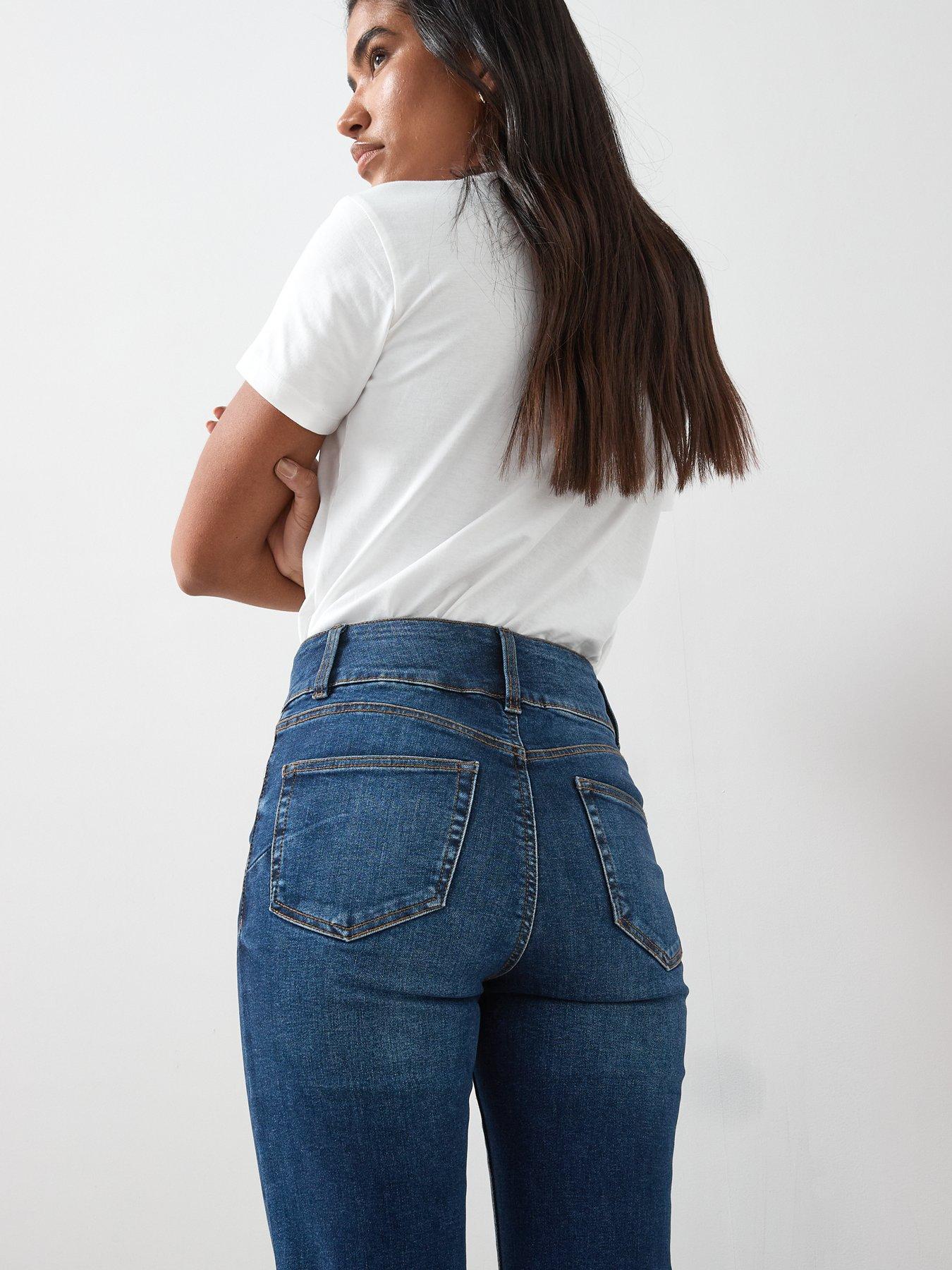 Image 6 of 7 of The Very Collection Shaping Straight Fit Jeans - Dark Wash