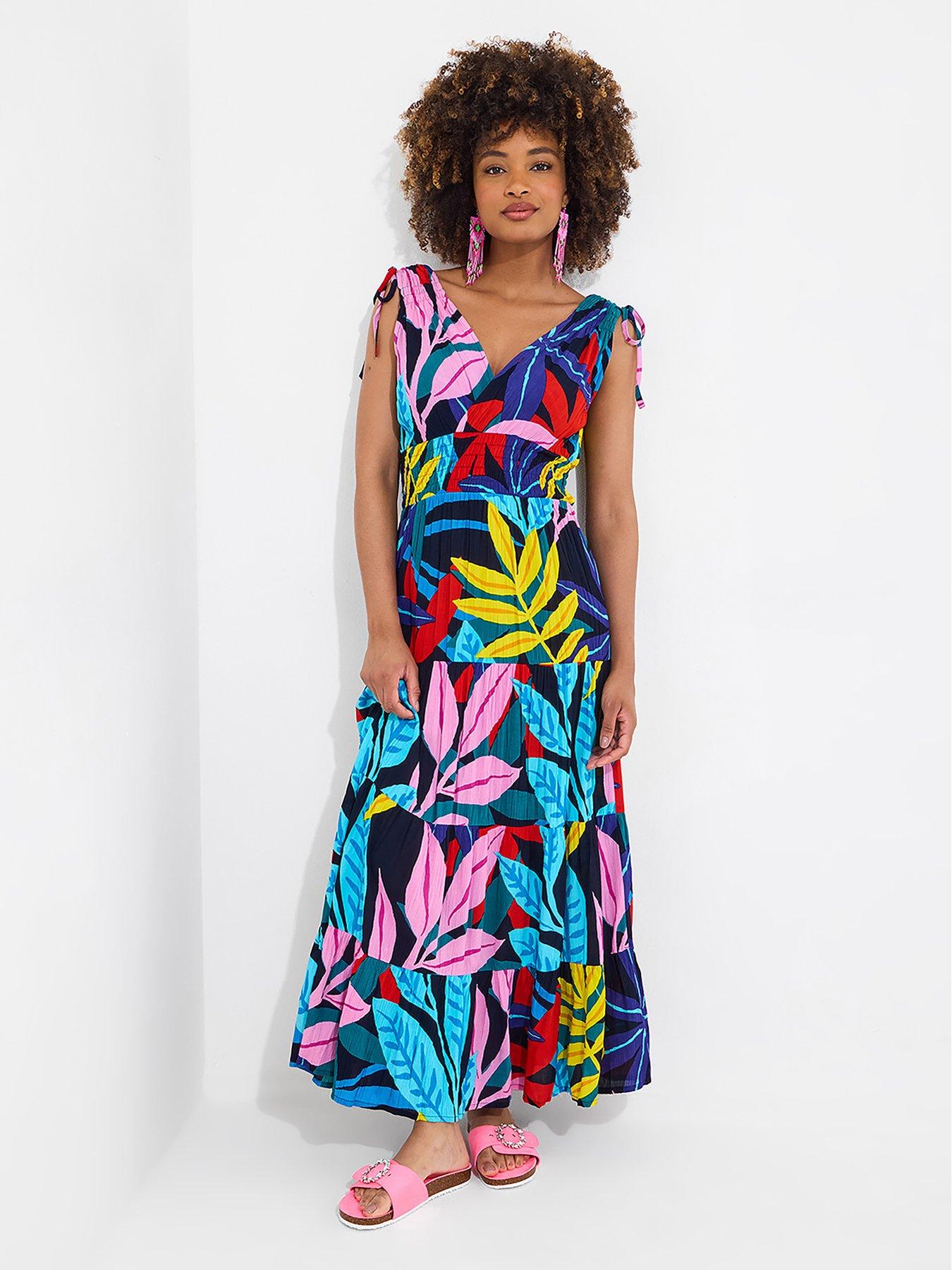 Image of Joe Browns Petite Yazmin Tie Shoulder Maxi Dress - Multi